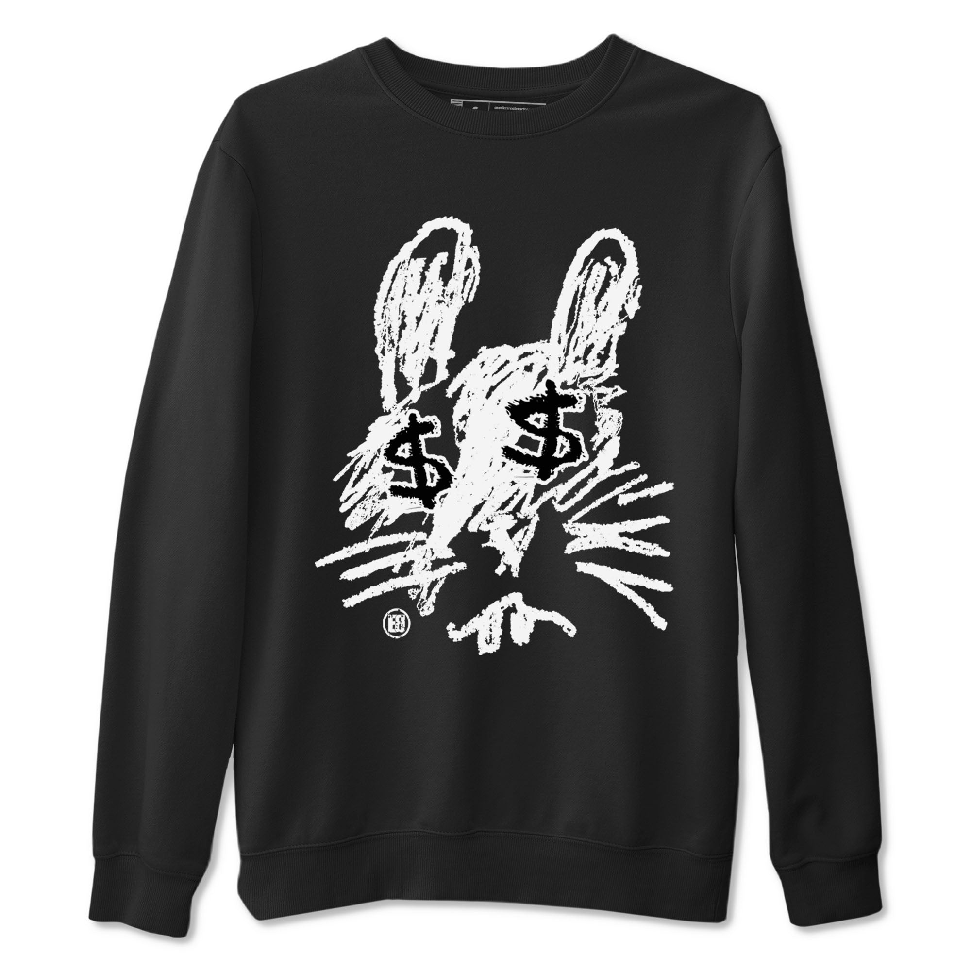 Crayon Bunny snkmatch Tees - Air Jordan 1 Black White