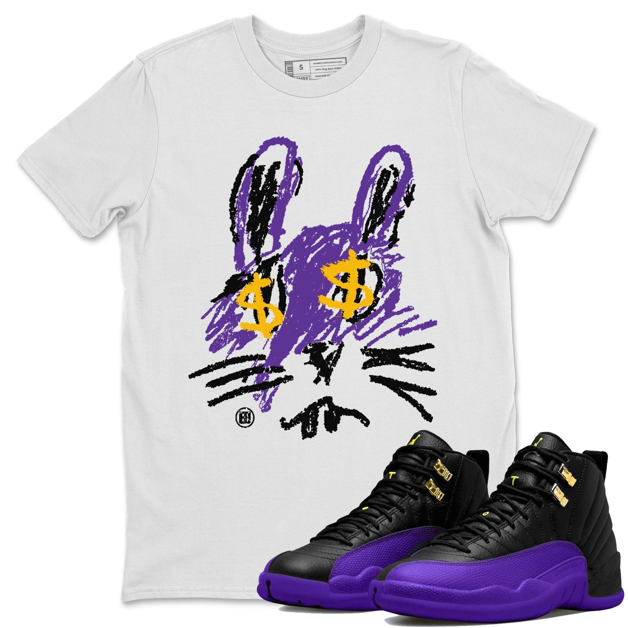 Crayon Bunny Unisex Tops - Air Jordan 12 Field Purple