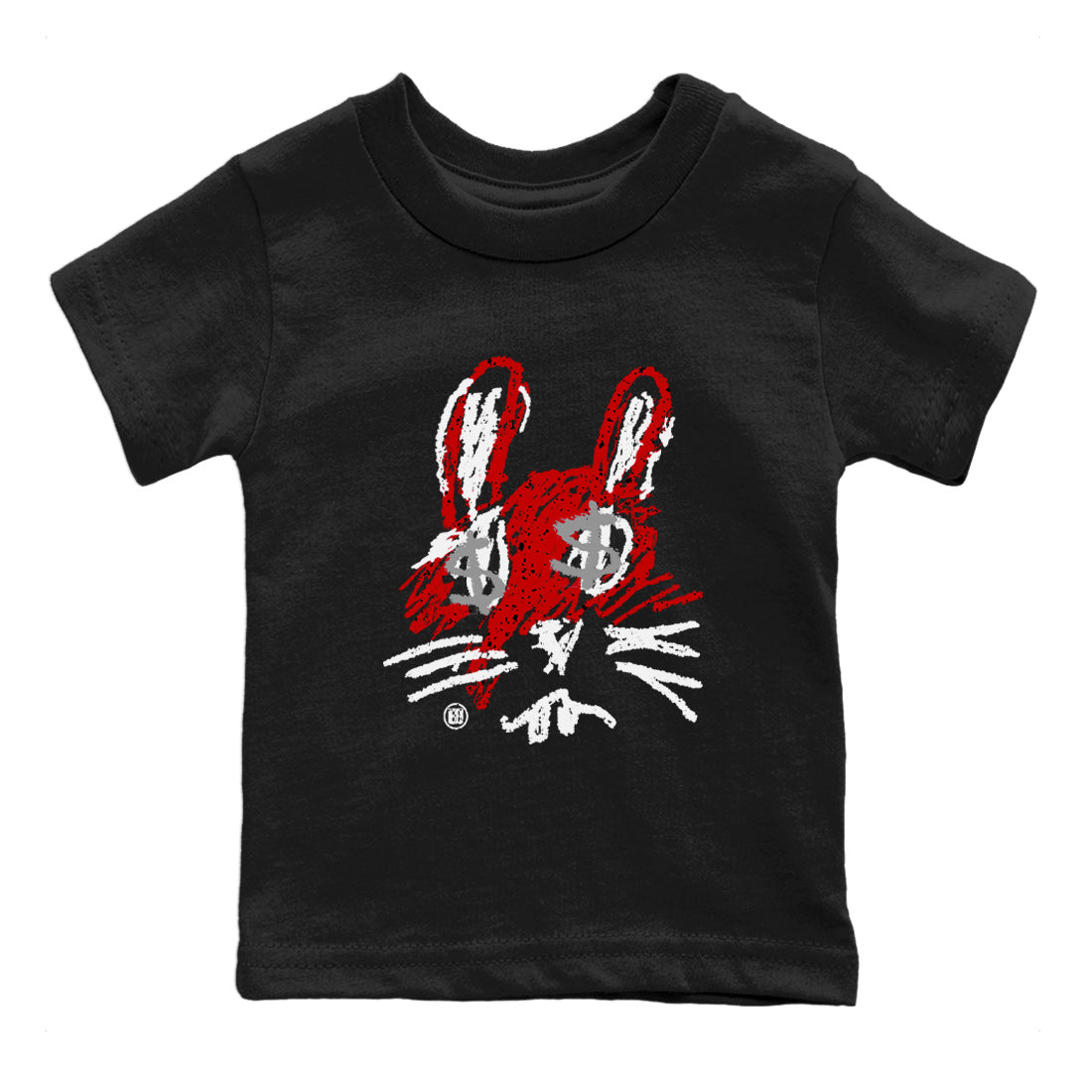 Crayon Bunny Kids Tops - Air Jordan 4 Red Cement