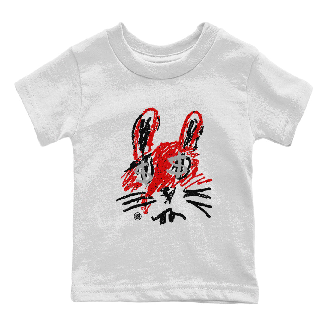 Crayon Bunny Kids Tops - Air Jordan 4 Red Cement
