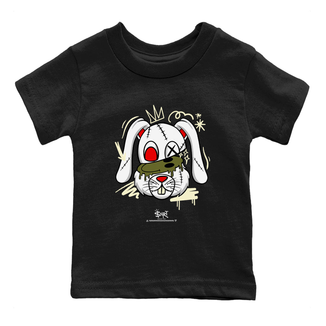 Crazy Bunny snkmatch Tees Kids - Air Jordan 1 Travis Scott Medium Olive