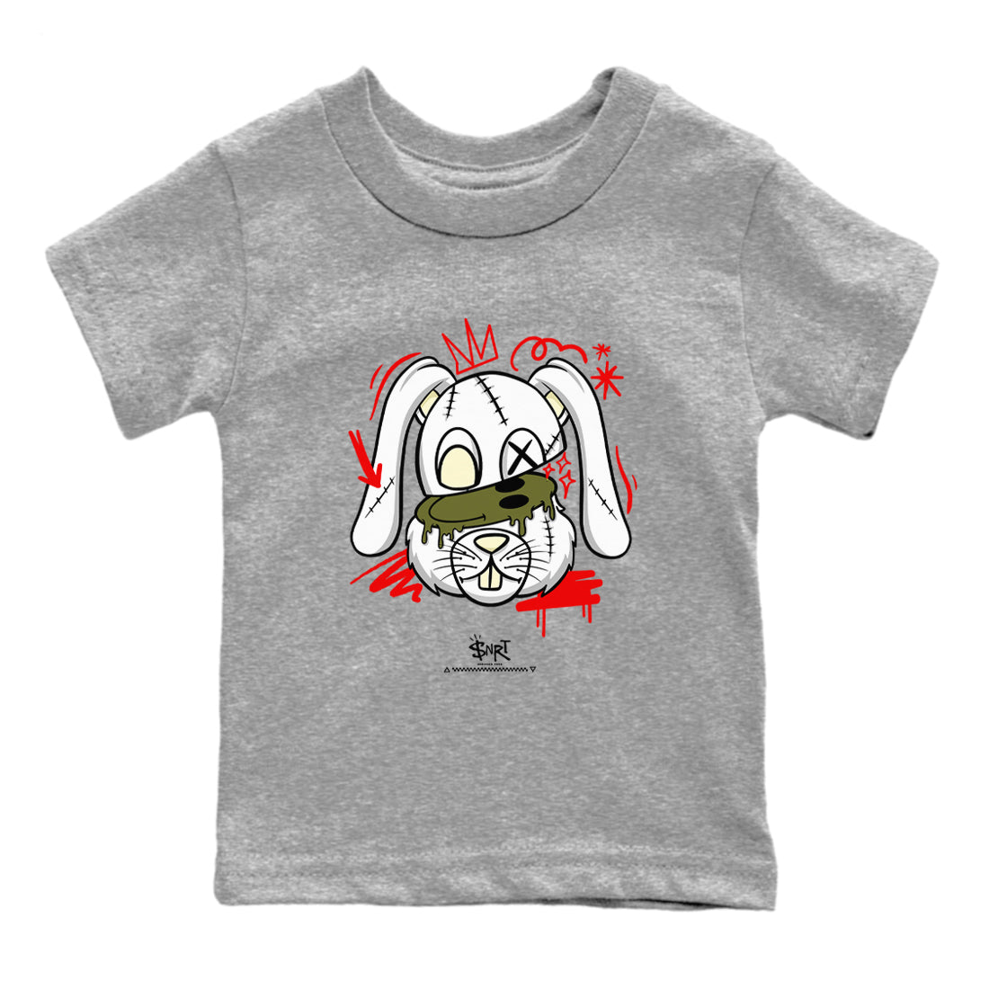 Crazy Bunny snkmatch Tees Kids - Air Jordan 1 Travis Scott Medium Olive