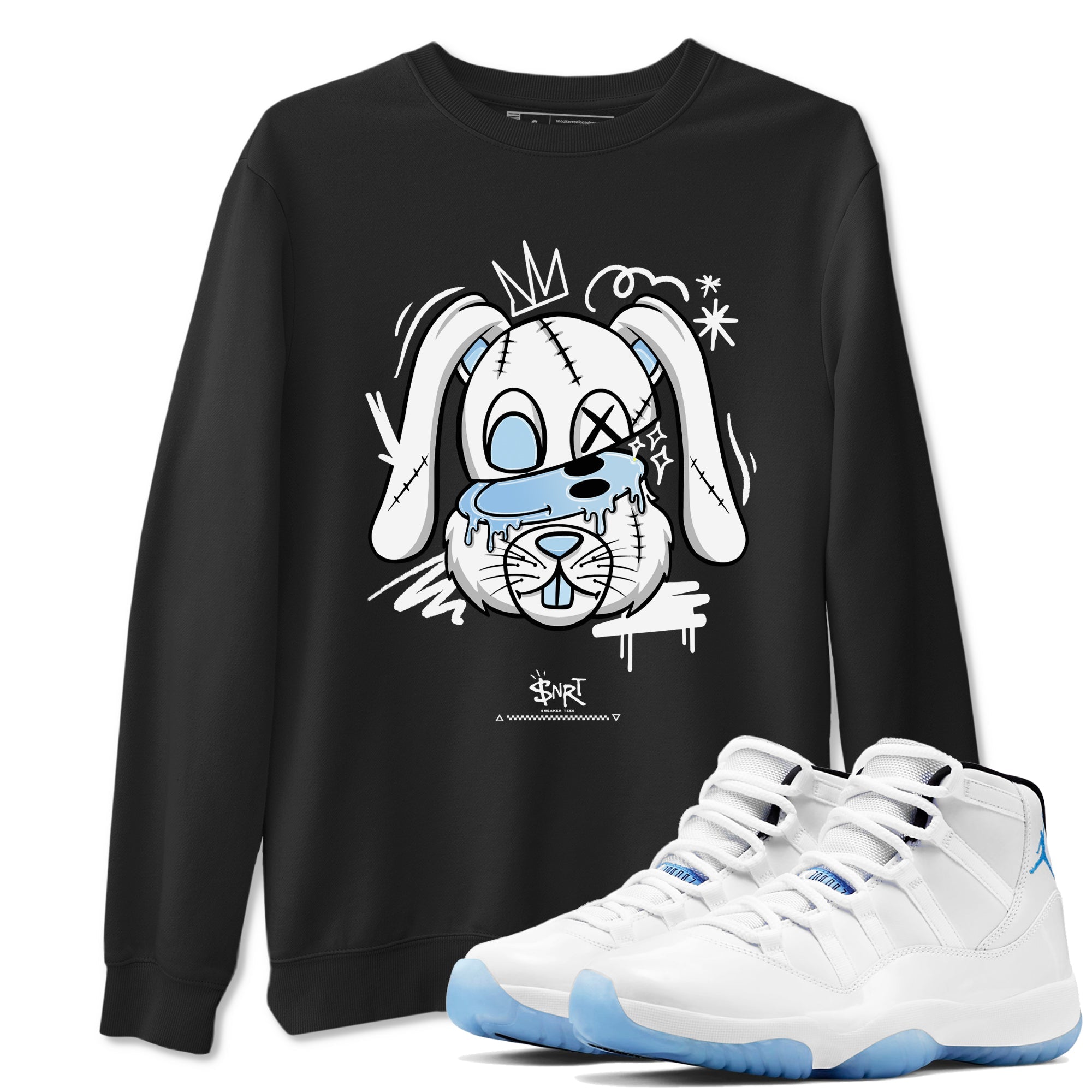 Crazy Bunny snkmatch Tees - Air Jordan 11 Retro Legend Blue