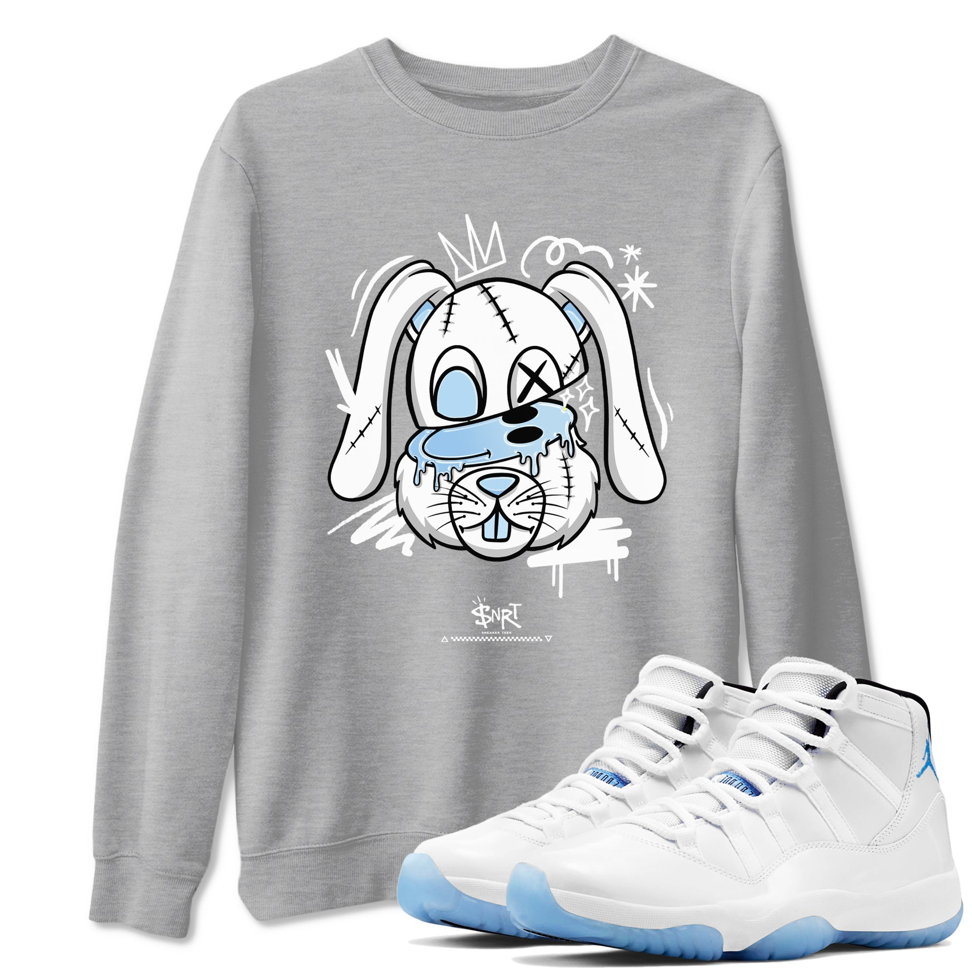 Crazy Bunny snkmatch Tees - Air Jordan 11 Retro Legend Blue