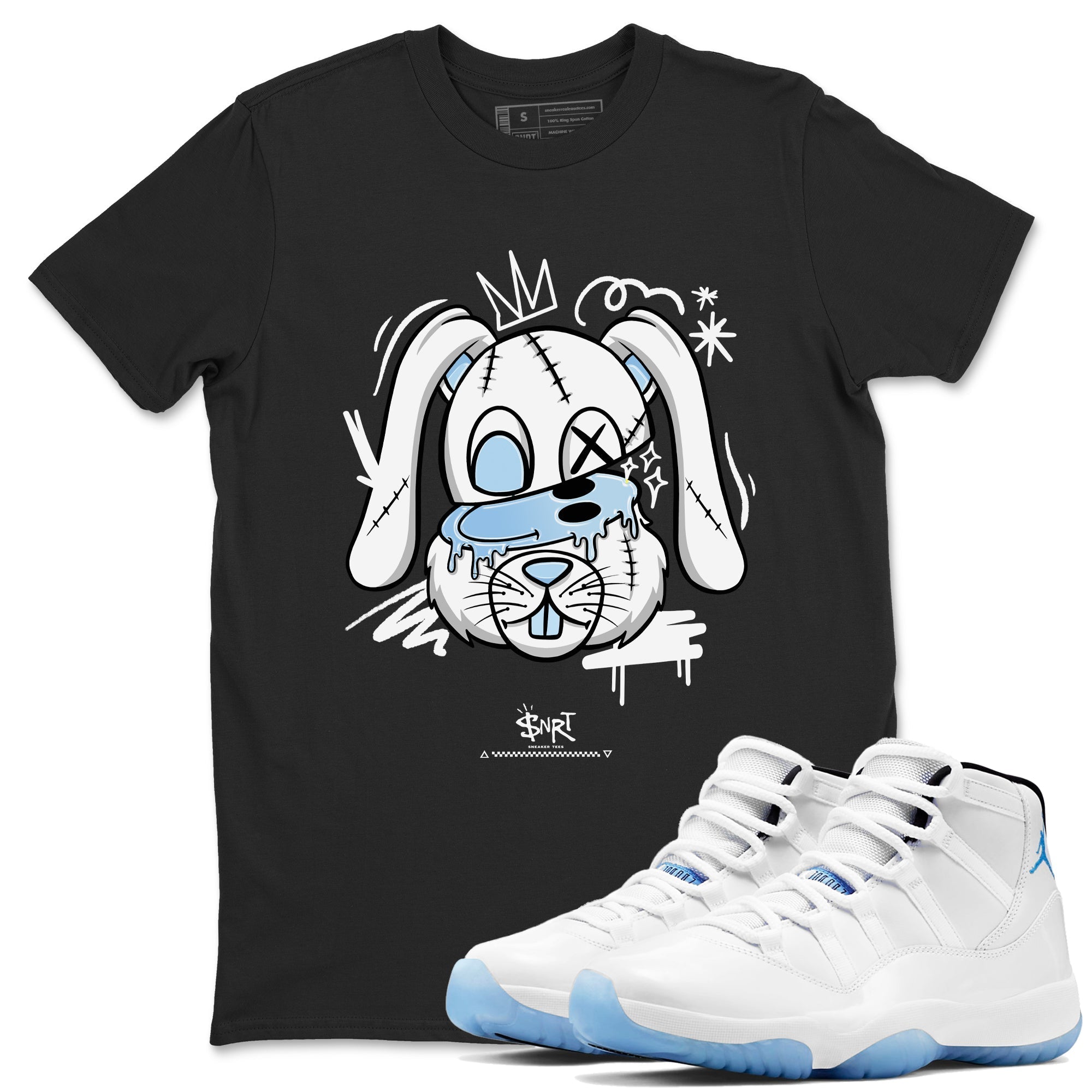 Crazy Bunny snkmatch Tees - Air Jordan 11 Retro Legend Blue