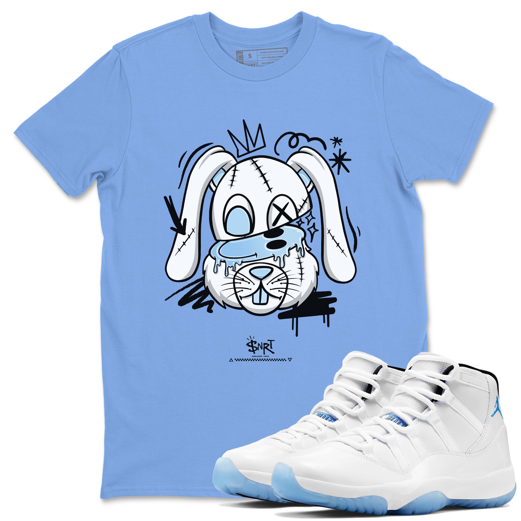 Crazy Bunny snkmatch Tees - Air Jordan 11 Retro Legend Blue