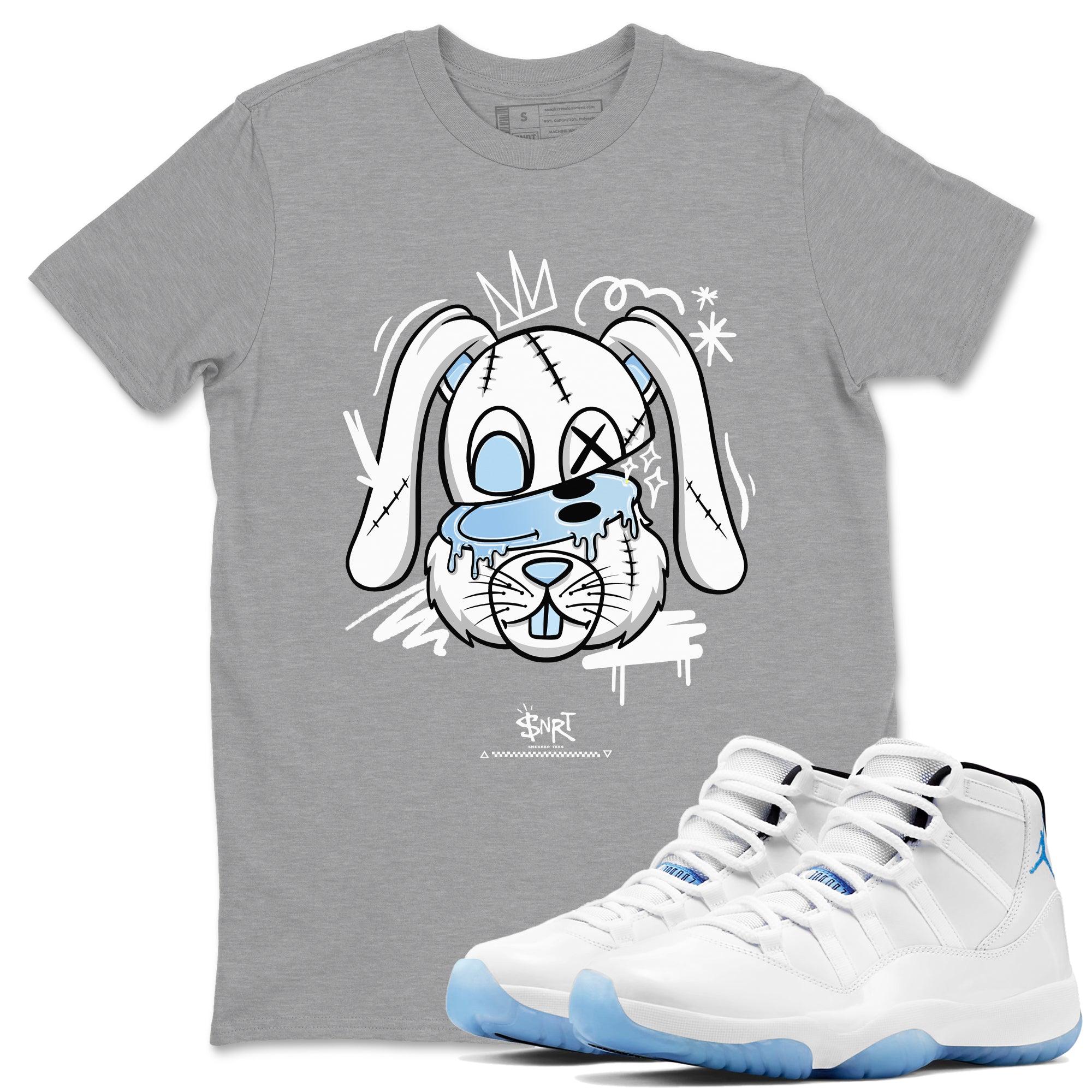 Crazy Bunny snkmatch Tees - Air Jordan 11 Retro Legend Blue