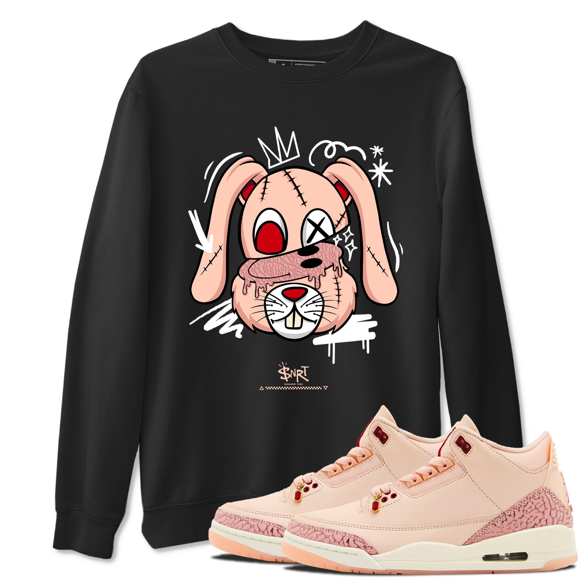 Crazy Bunny snkmatch Tees - Air Jordan 3 Valentines Day