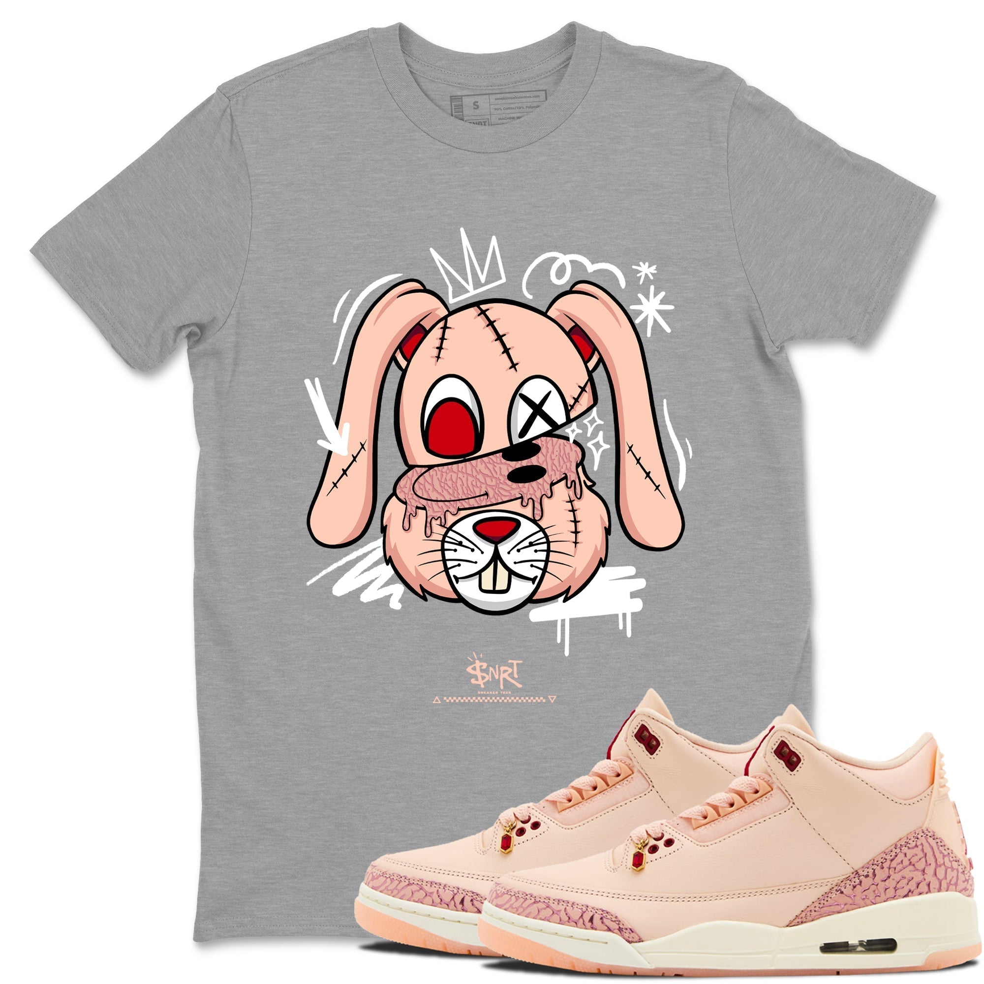 Crazy Bunny snkmatch Tees - Air Jordan 3 Valentines Day