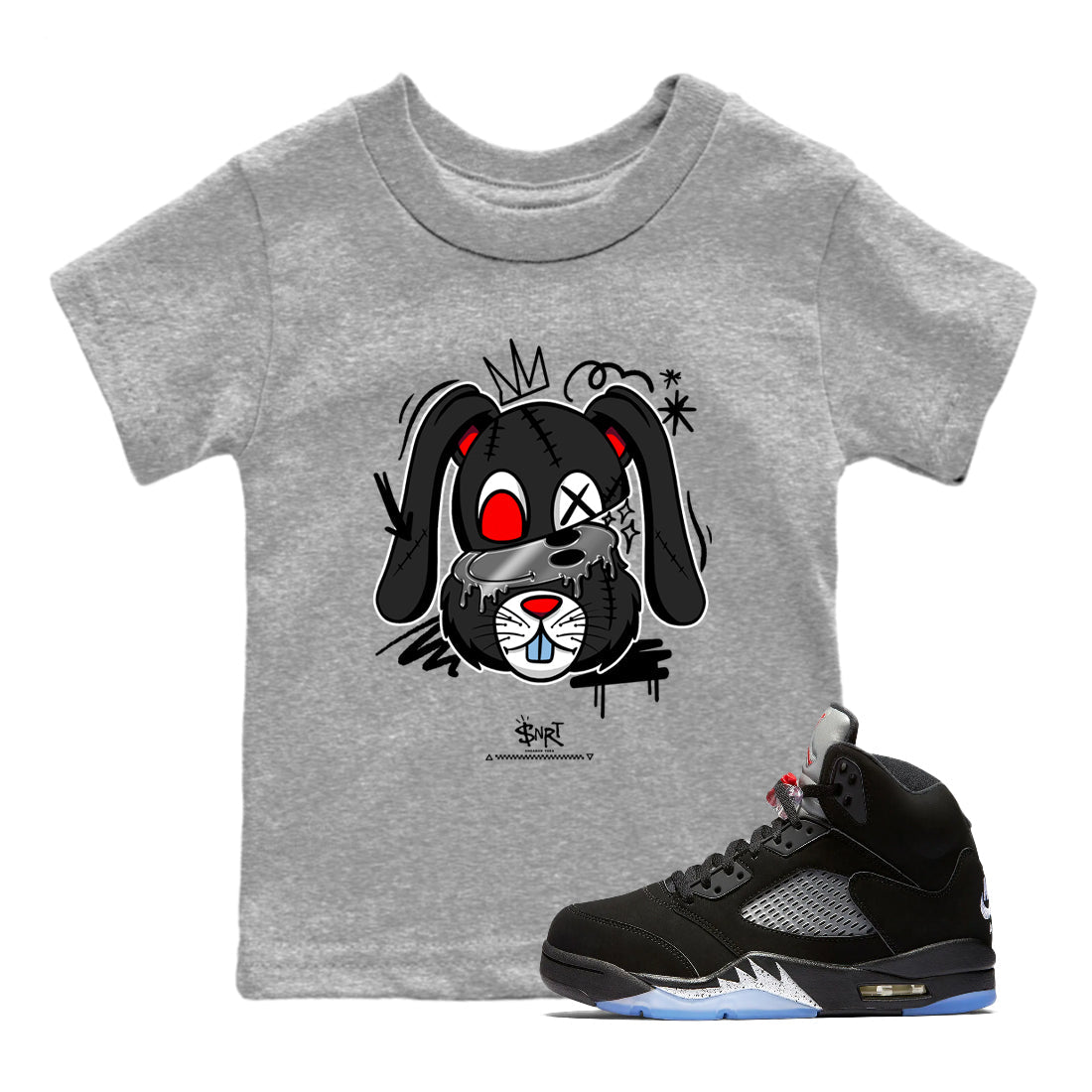 Crazy Bunny snkmatch Tees Kids - Air Jordan 5 Reimagined