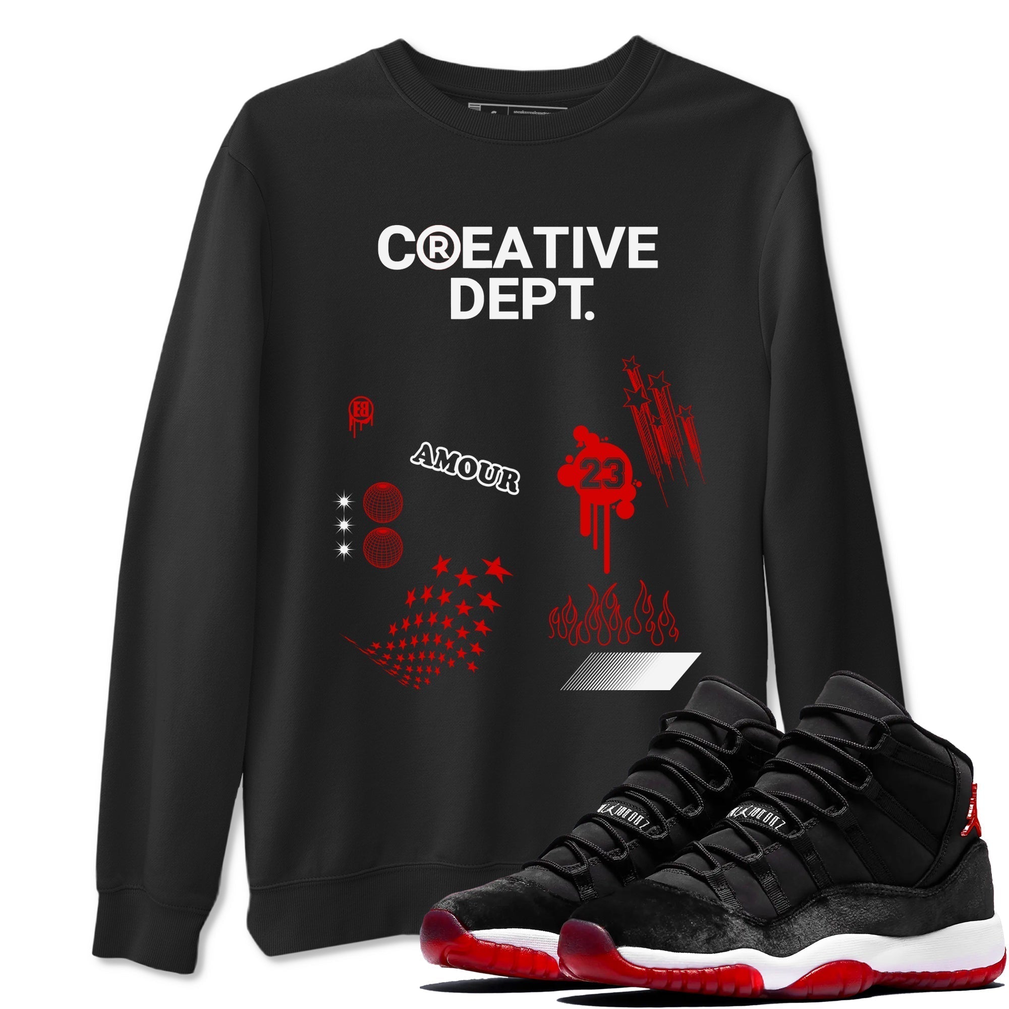 Creative Dept snkmatch Tees - Air Jordan 11 Bred Velvet