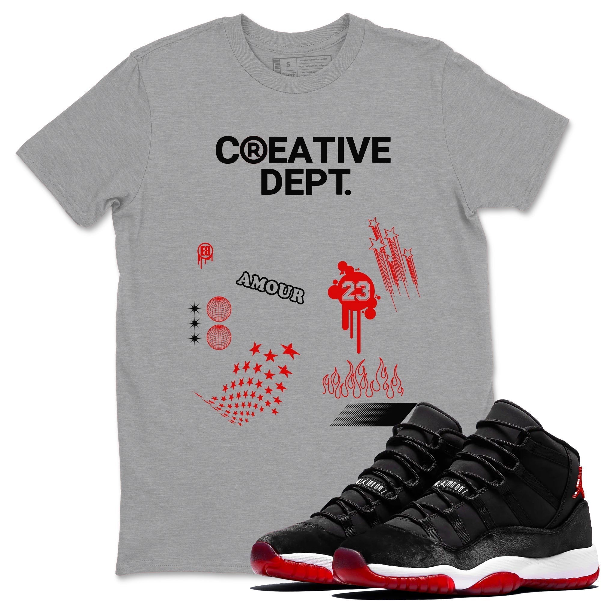 Creative Dept snkmatch Tees - Air Jordan 11 Bred Velvet
