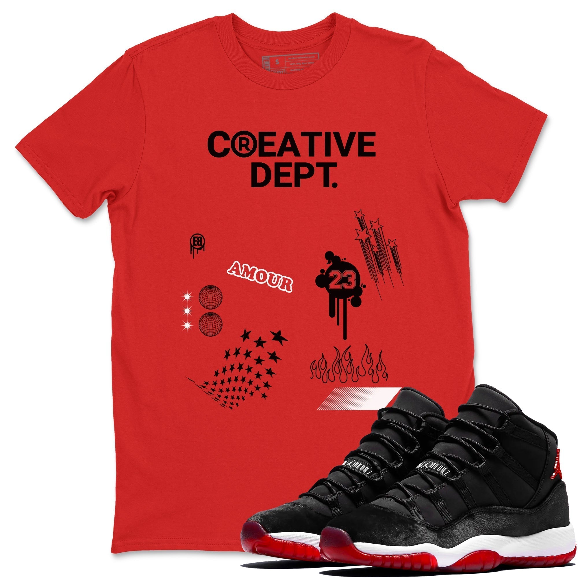 Creative Dept snkmatch Tees - Air Jordan 11 Bred Velvet