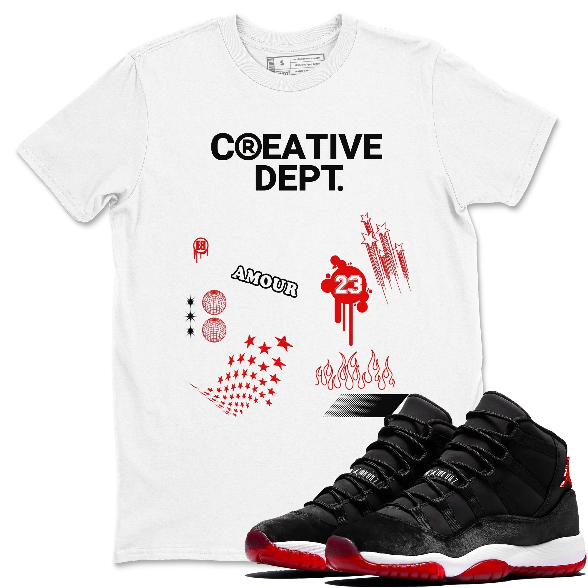 Creative Dept snkmatch Tees - Air Jordan 11 Bred Velvet