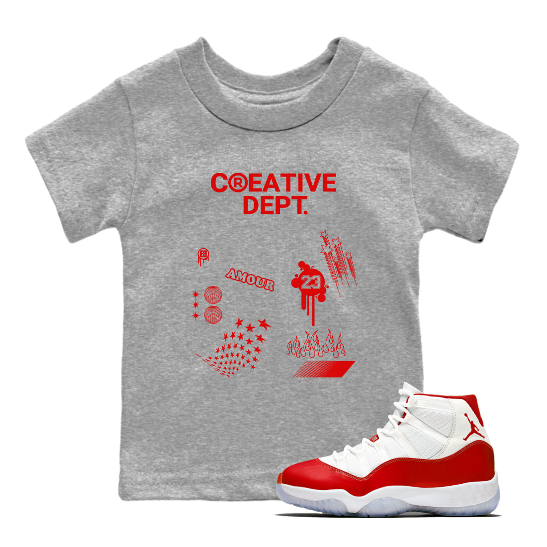 Creative Dept snkmatch Tees Kids - Air Jordan 11 Cherry