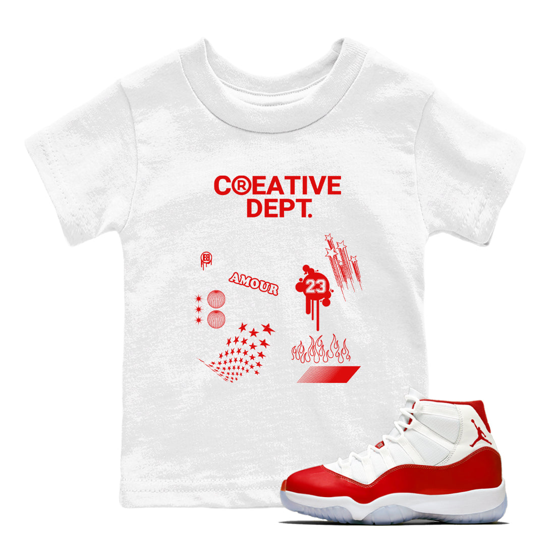 Creative Dept snkmatch Tees Kids - Air Jordan 11 Cherry
