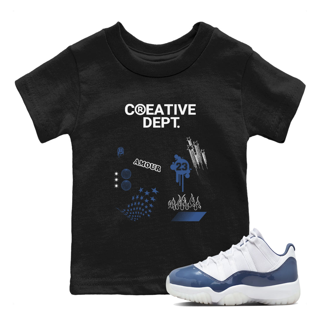 Creative Dept snkmatch Tees Kids - Air Jordan 11 Diffused Blue