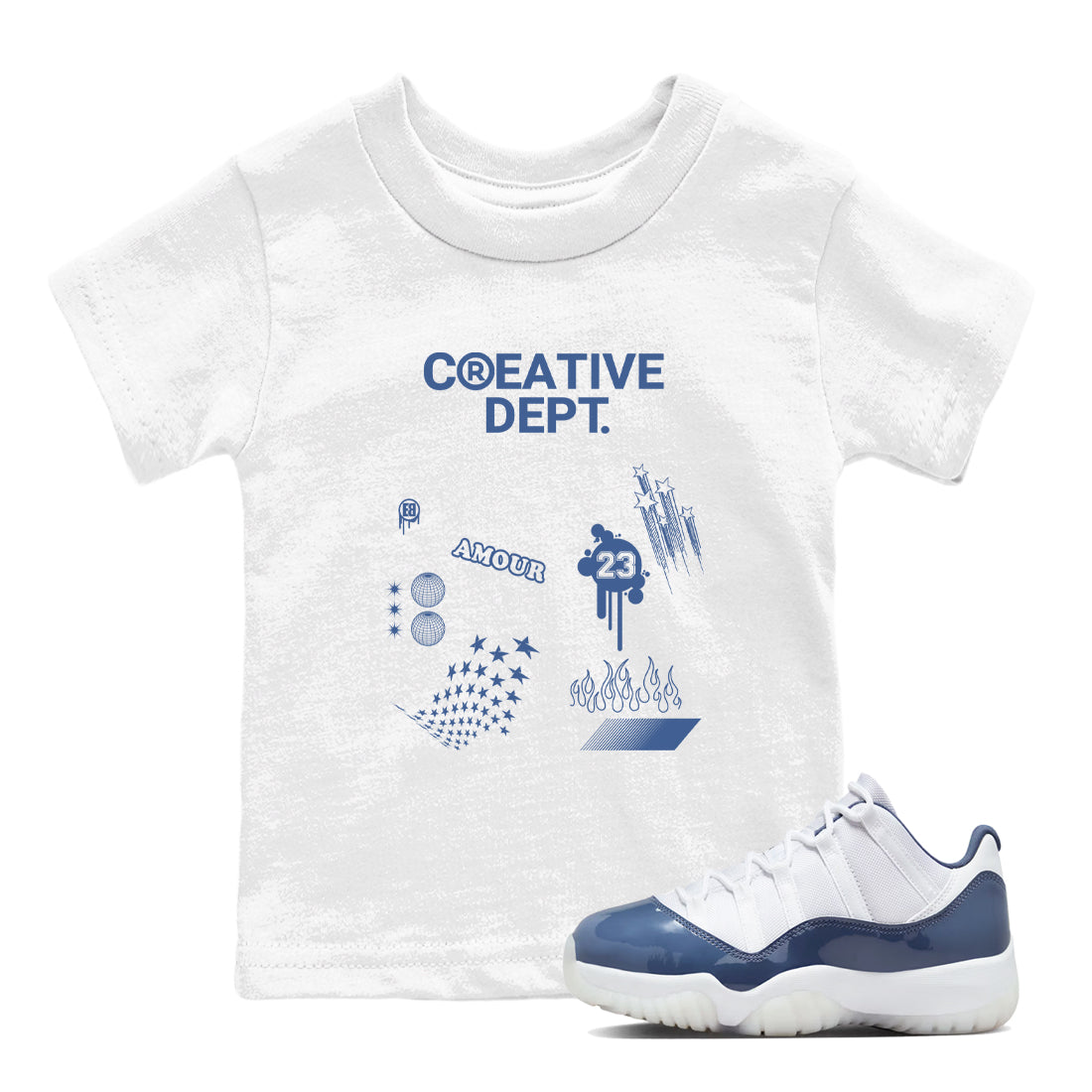 Creative Dept snkmatch Tees Kids - Air Jordan 11 Diffused Blue