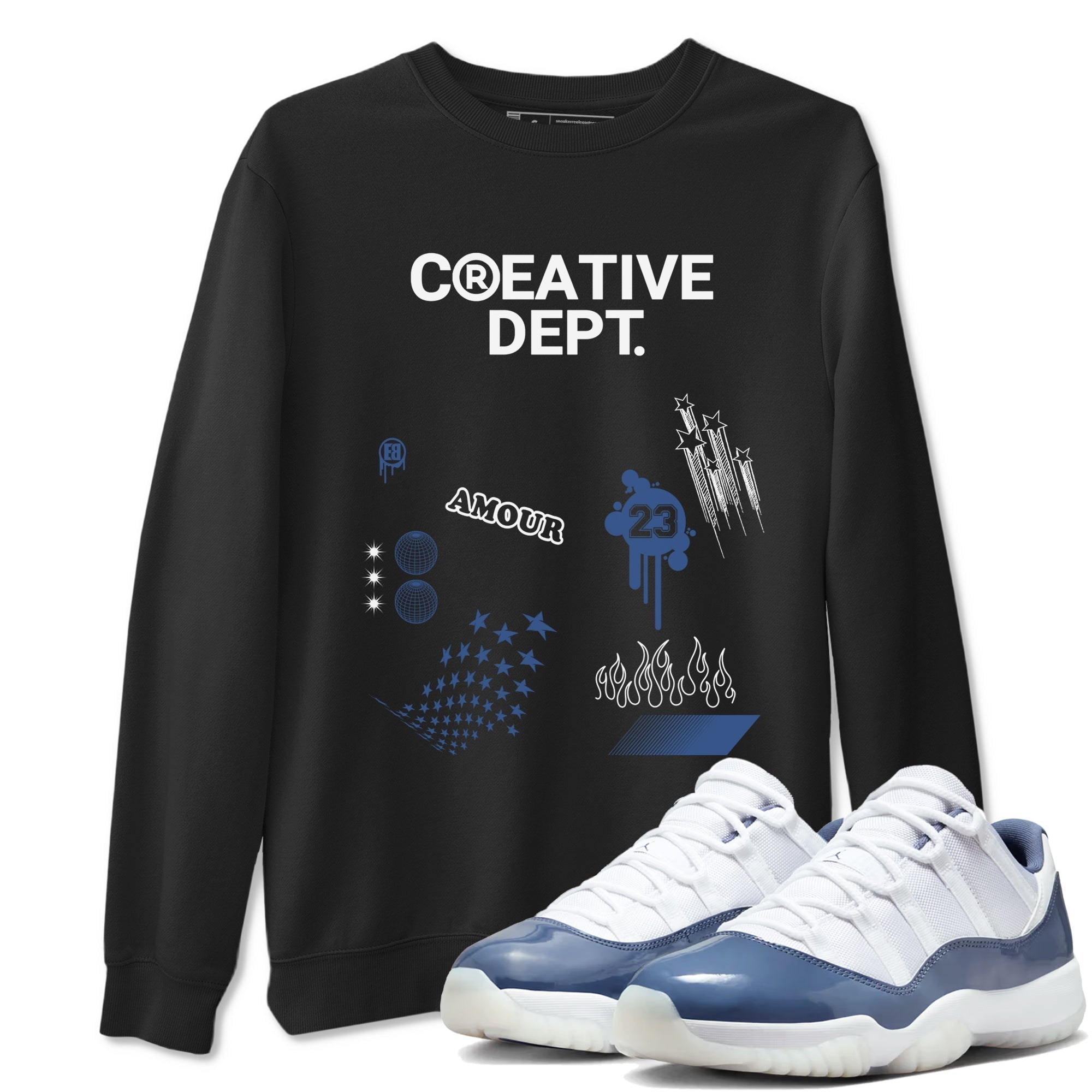 Creative Dept snkmatch Tees - Air Jordan 11 Diffused Blue