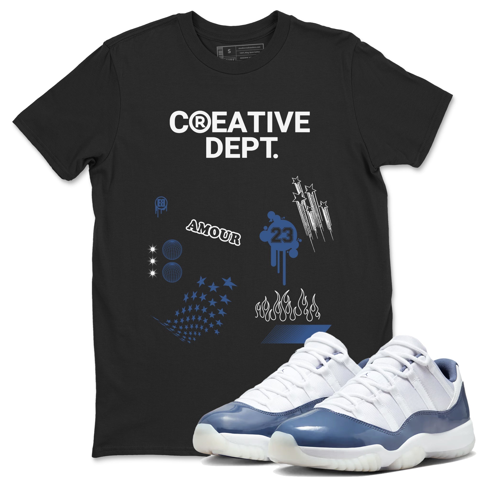 Creative Dept snkmatch Tees - Air Jordan 11 Diffused Blue