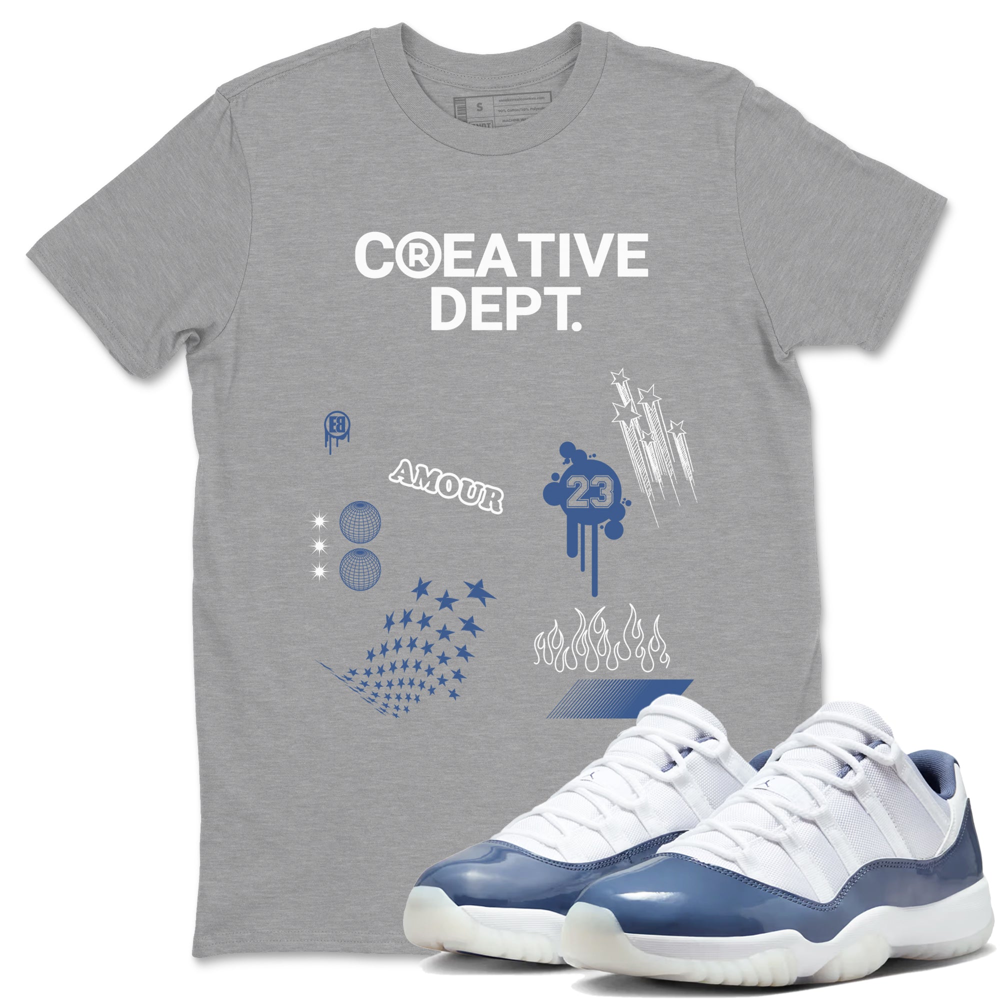 Creative Dept snkmatch Tees - Air Jordan 11 Diffused Blue
