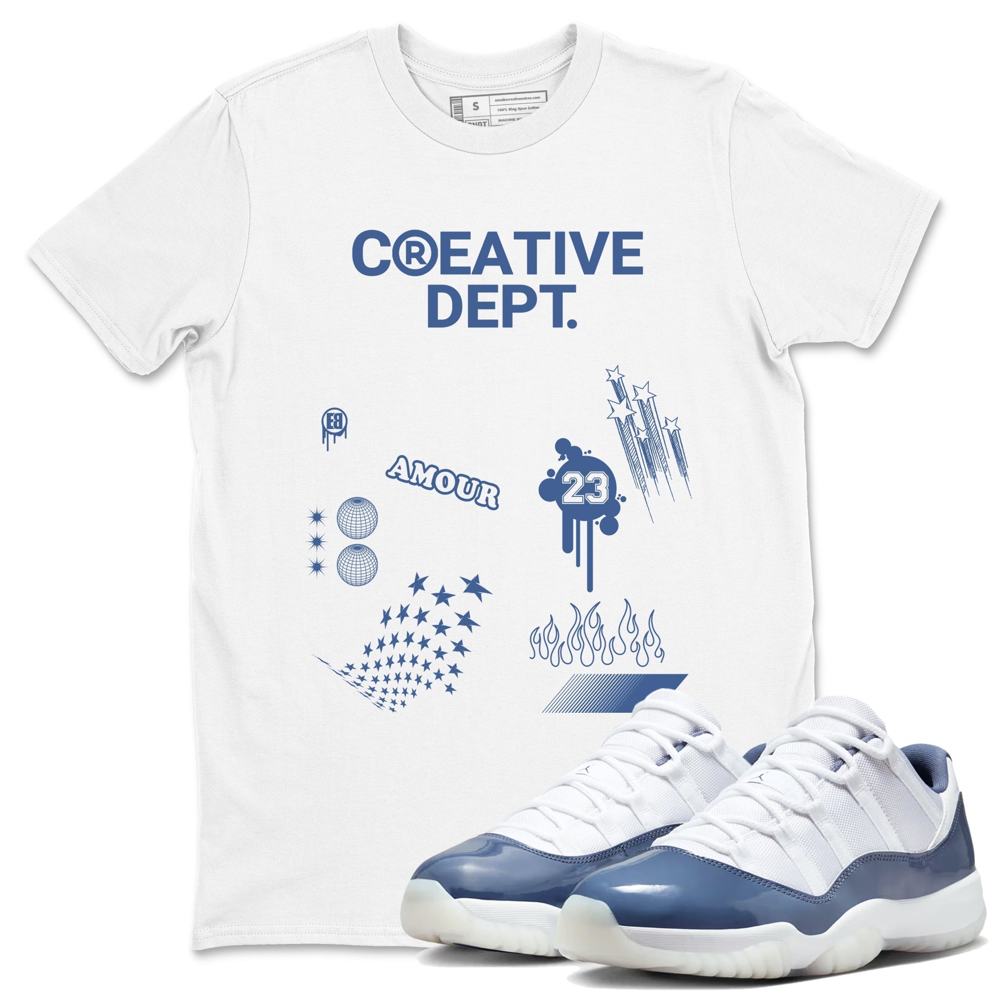 Creative Dept snkmatch Tees - Air Jordan 11 Diffused Blue