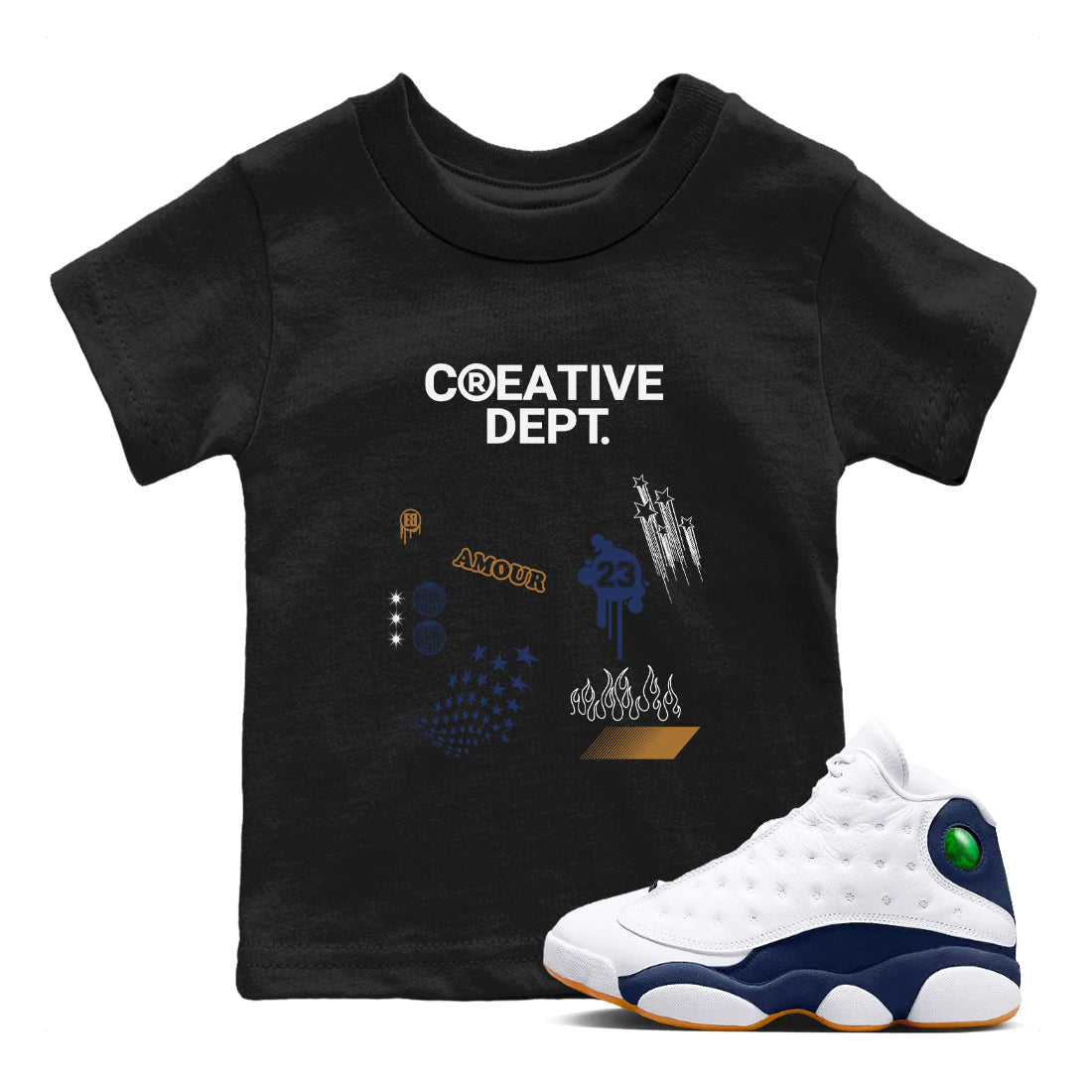 Creative Dept snkmatch Tees Kids - Air Jordan 13 Midnight Navy