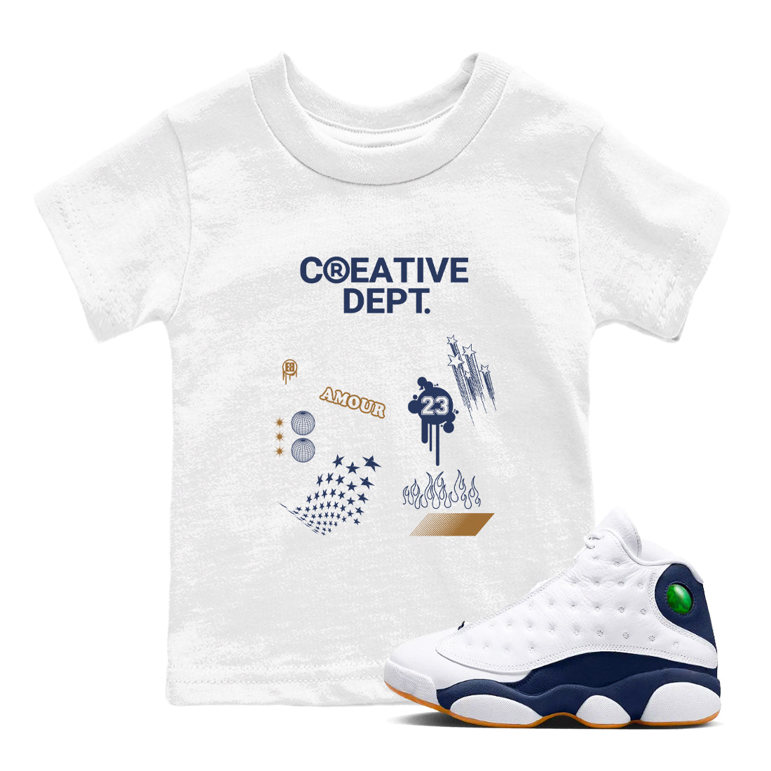 Creative Dept snkmatch Tees Kids - Air Jordan 13 Midnight Navy