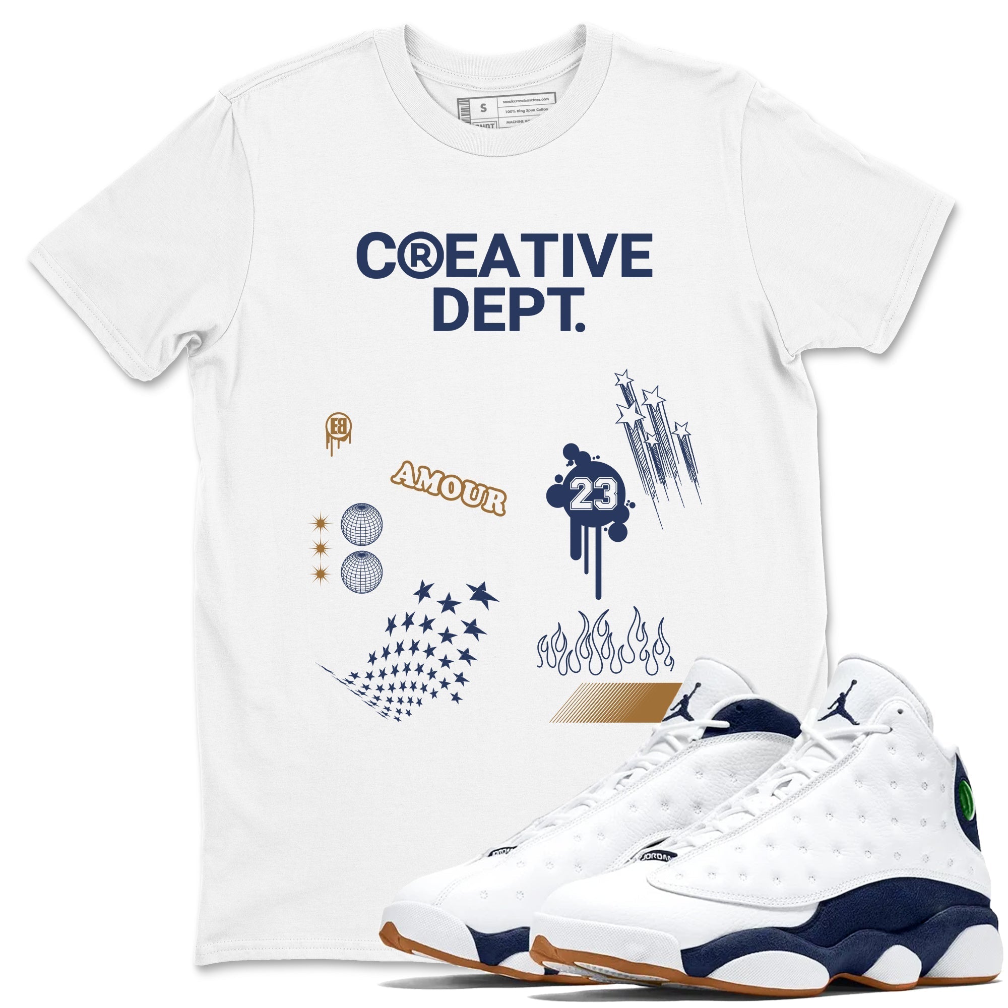 Creative Dept snkmatch Tees - Air Jordan 13 Midnight Navy