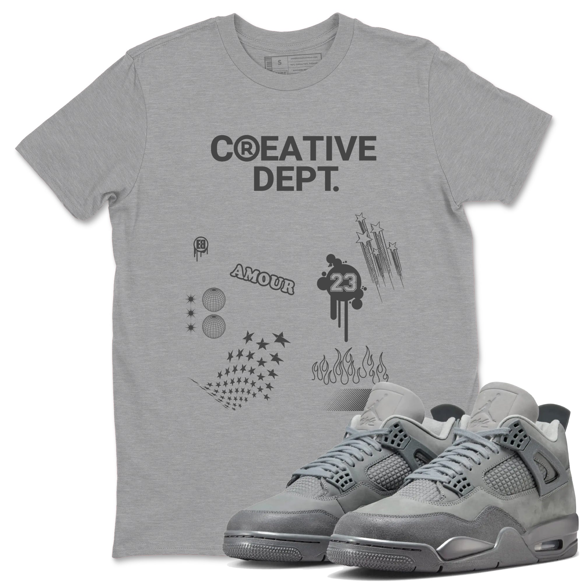 Creative Dept snkmatch Tees - Air Jordan 4 Wet Cement