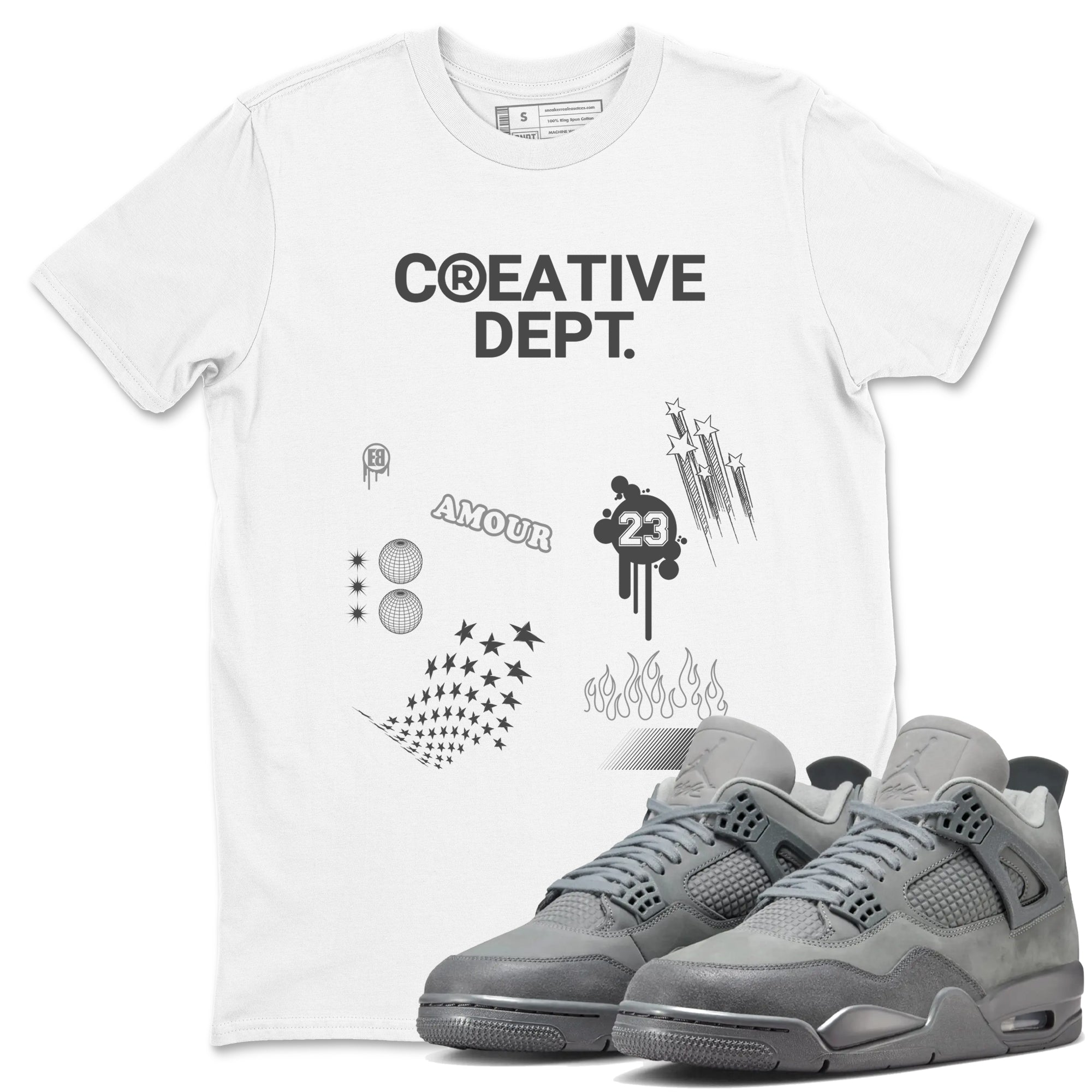 Creative Dept snkmatch Tees - Air Jordan 4 Wet Cement