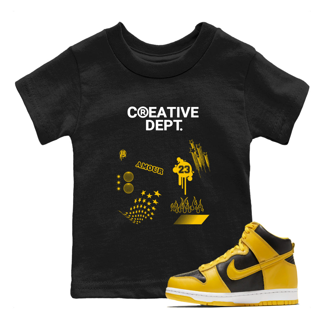 Creative Dept snkmatch Tees Kids - Dunk High Pollen