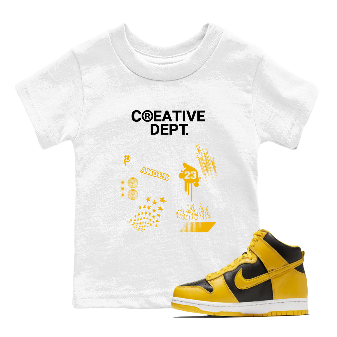 Creative Dept snkmatch Tees Kids - Dunk High Pollen