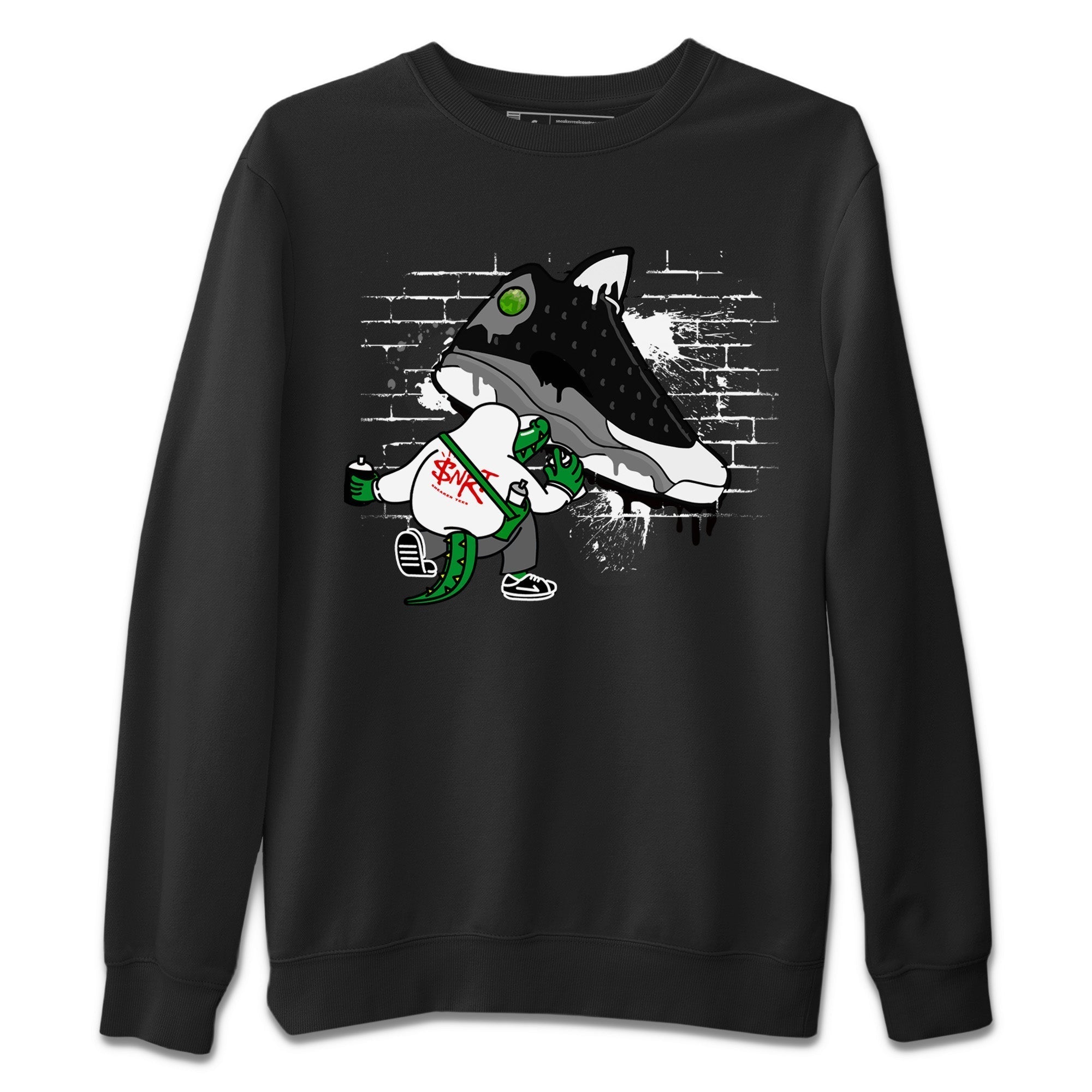 Crocodile Artist Unisex Tops - Air Jordan 13 Black Flint