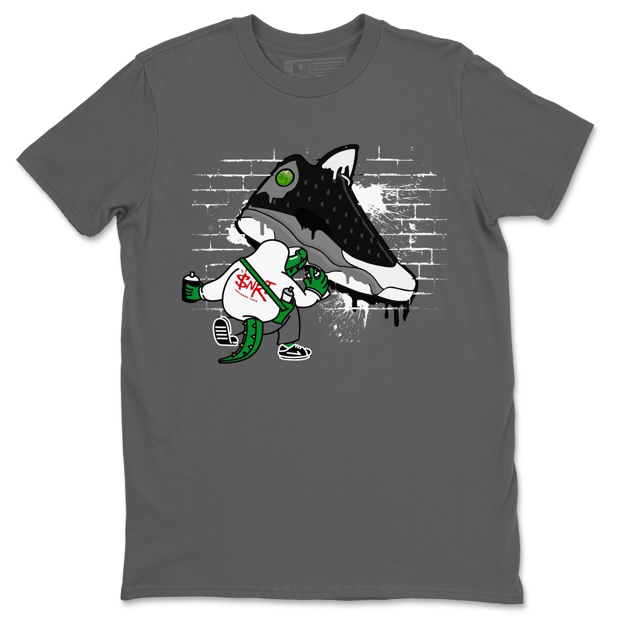 Crocodile Artist Unisex Tops - Air Jordan 13 Black Flint