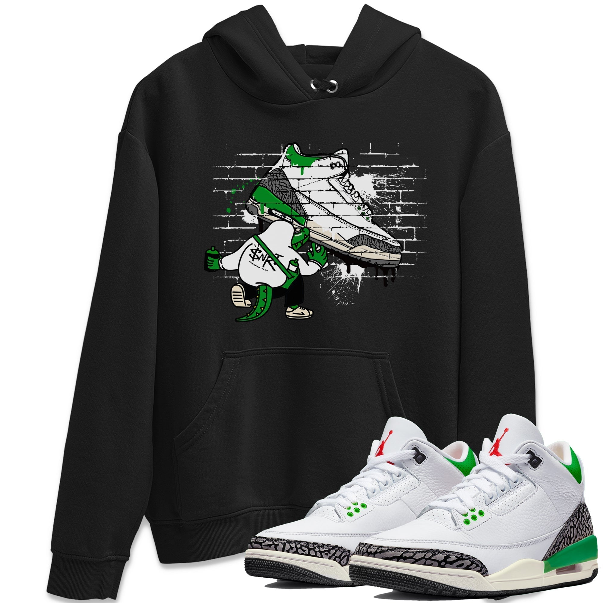Crocodile Artist Unisex Tops - Air Jordan 3 Lucky Green
