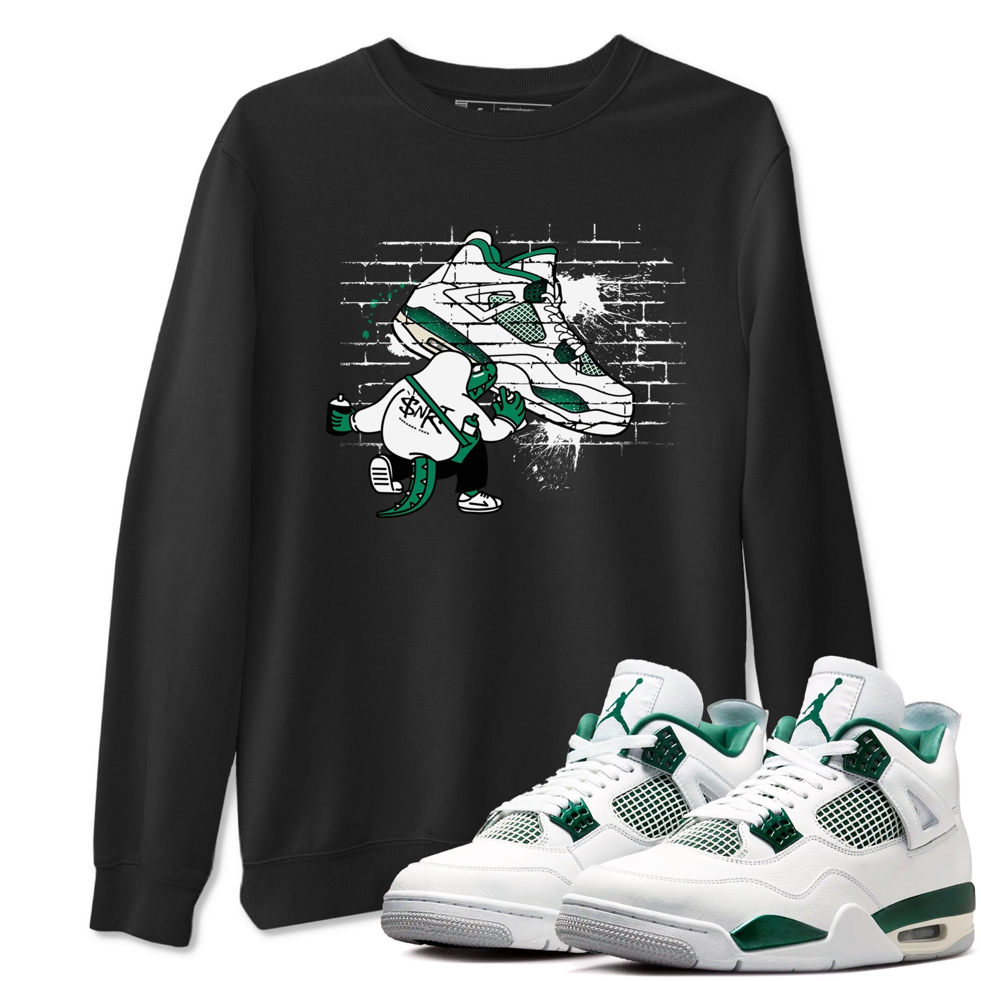Crocodile Artist snkmatch Tees - Air Jordan 4 Oxidized Green