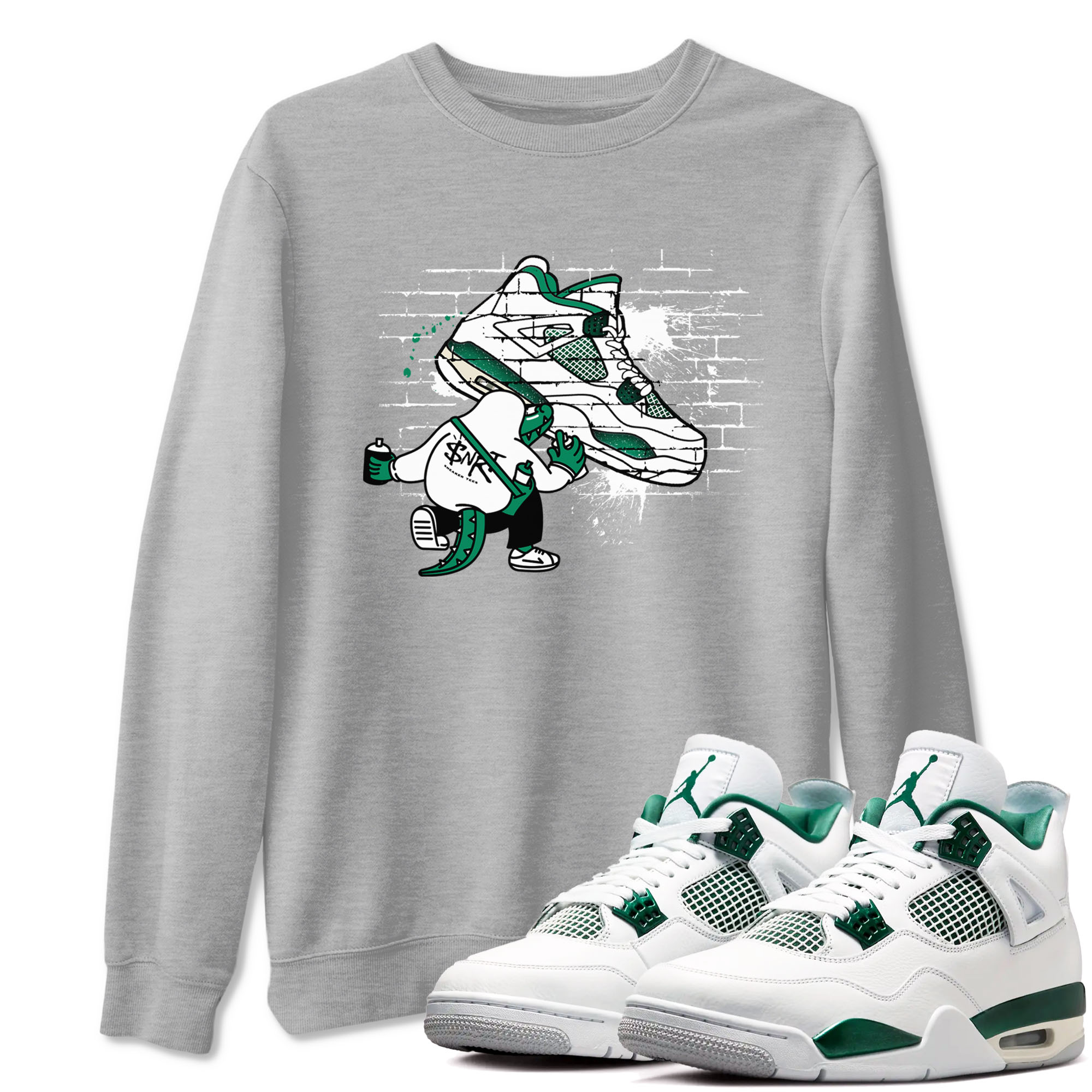 Crocodile Artist snkmatch Tees - Air Jordan 4 Oxidized Green
