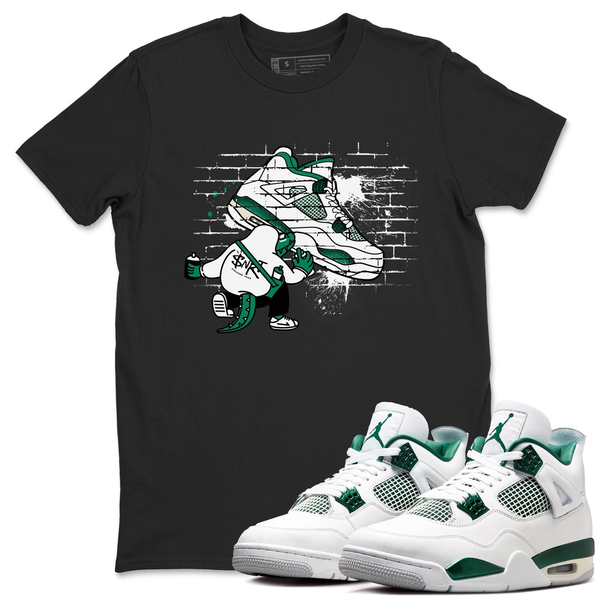 Crocodile Artist snkmatch Tees - Air Jordan 4 Oxidized Green