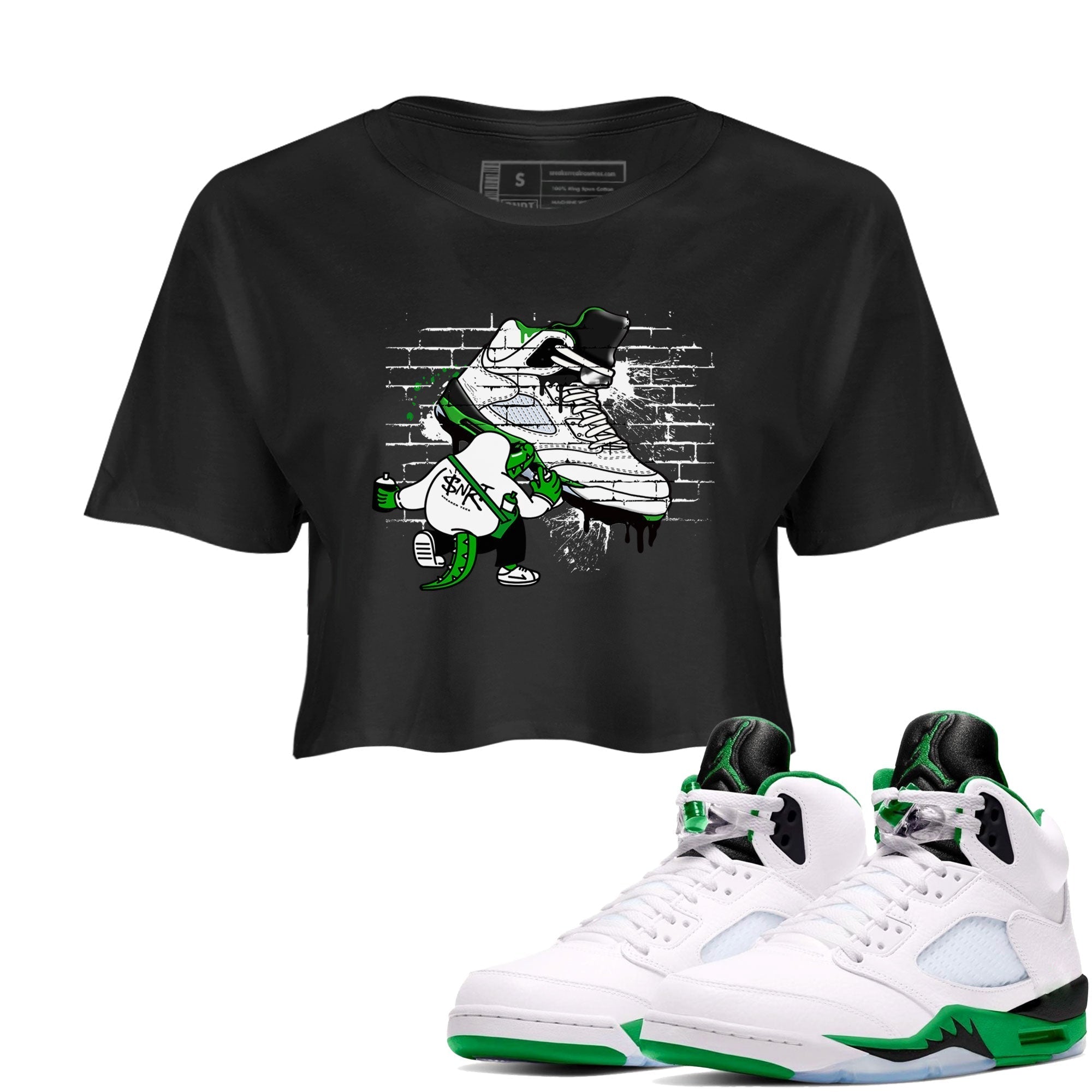 Crocodile Artist snkmatch Women's Top - Air Jordan 5 Lucky Green