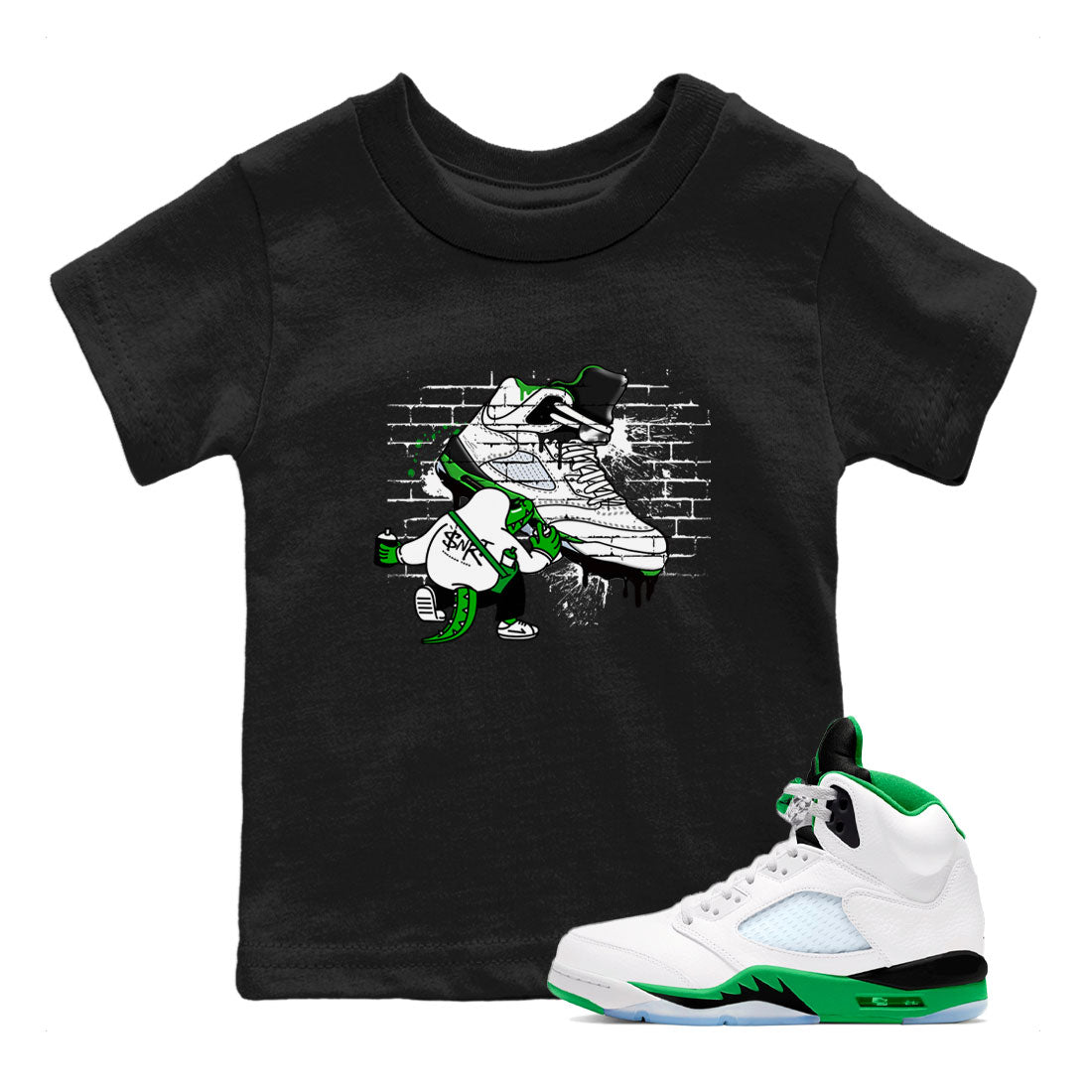 Crocodile Artist snkmatch Tee Kids - Air Jordan 5 Lucky Green