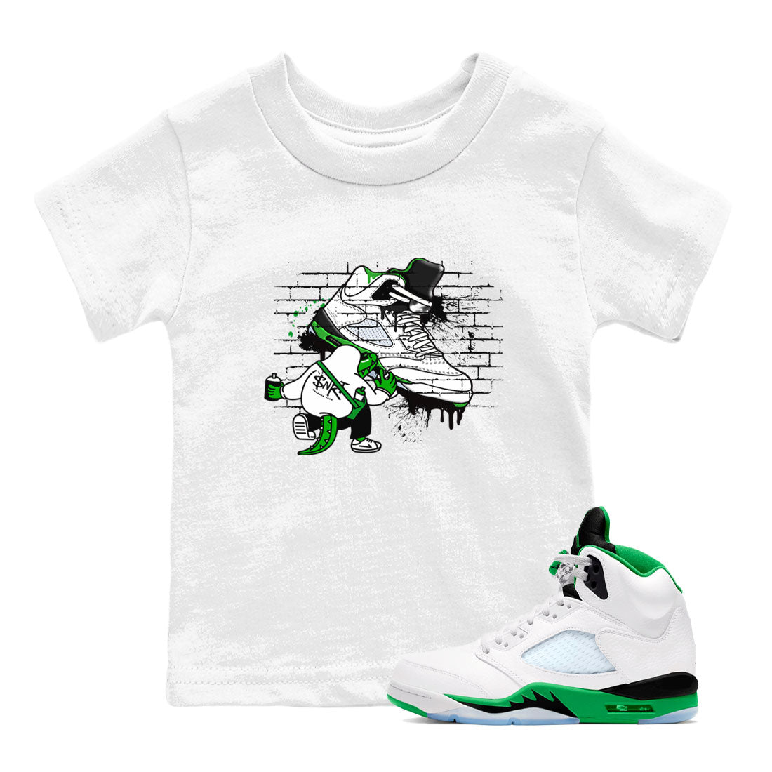 Crocodile Artist snkmatch Tee Kids - Air Jordan 5 Lucky Green
