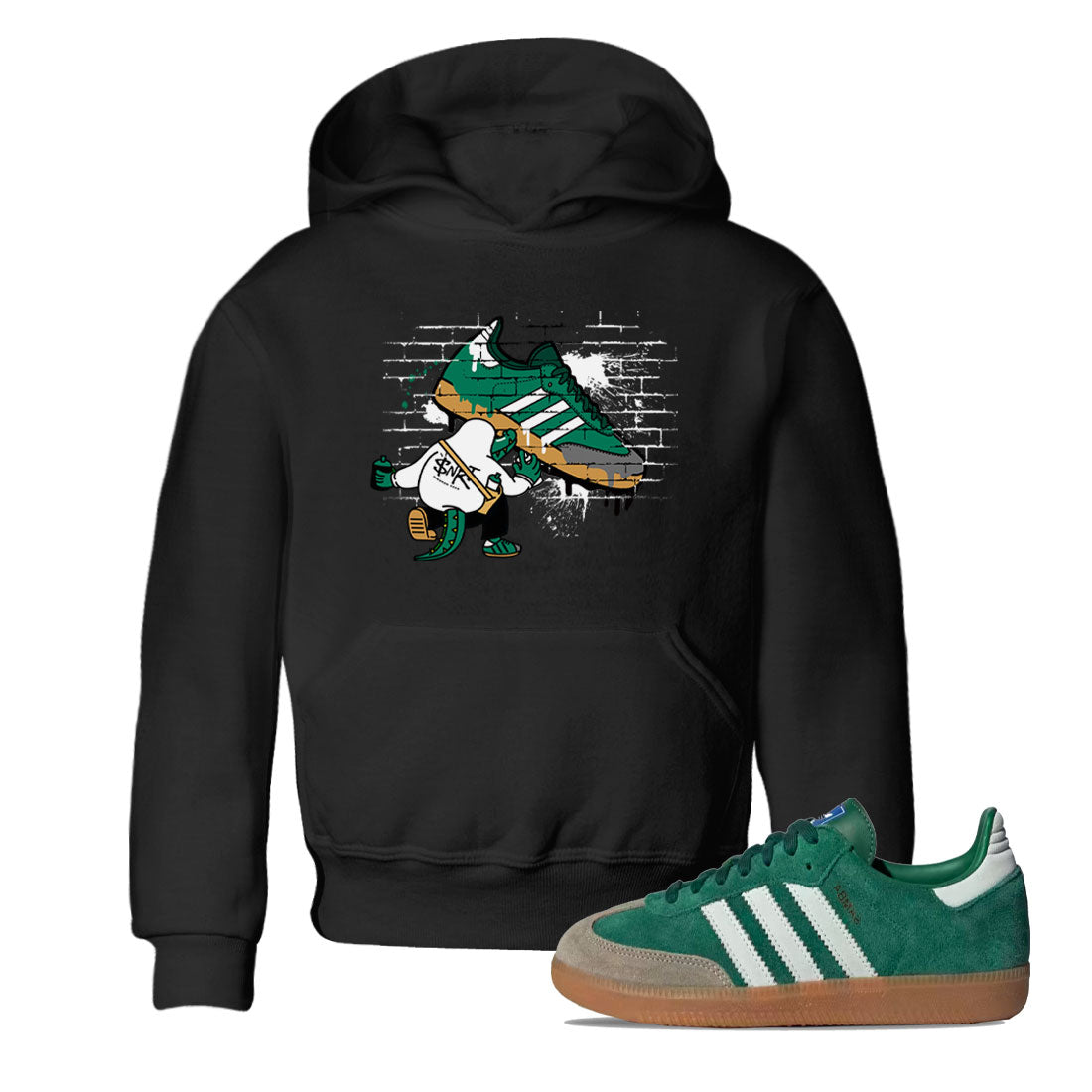 Crocodile Artist snkmatch Tee Kids - Samba Collegiate Green Gum