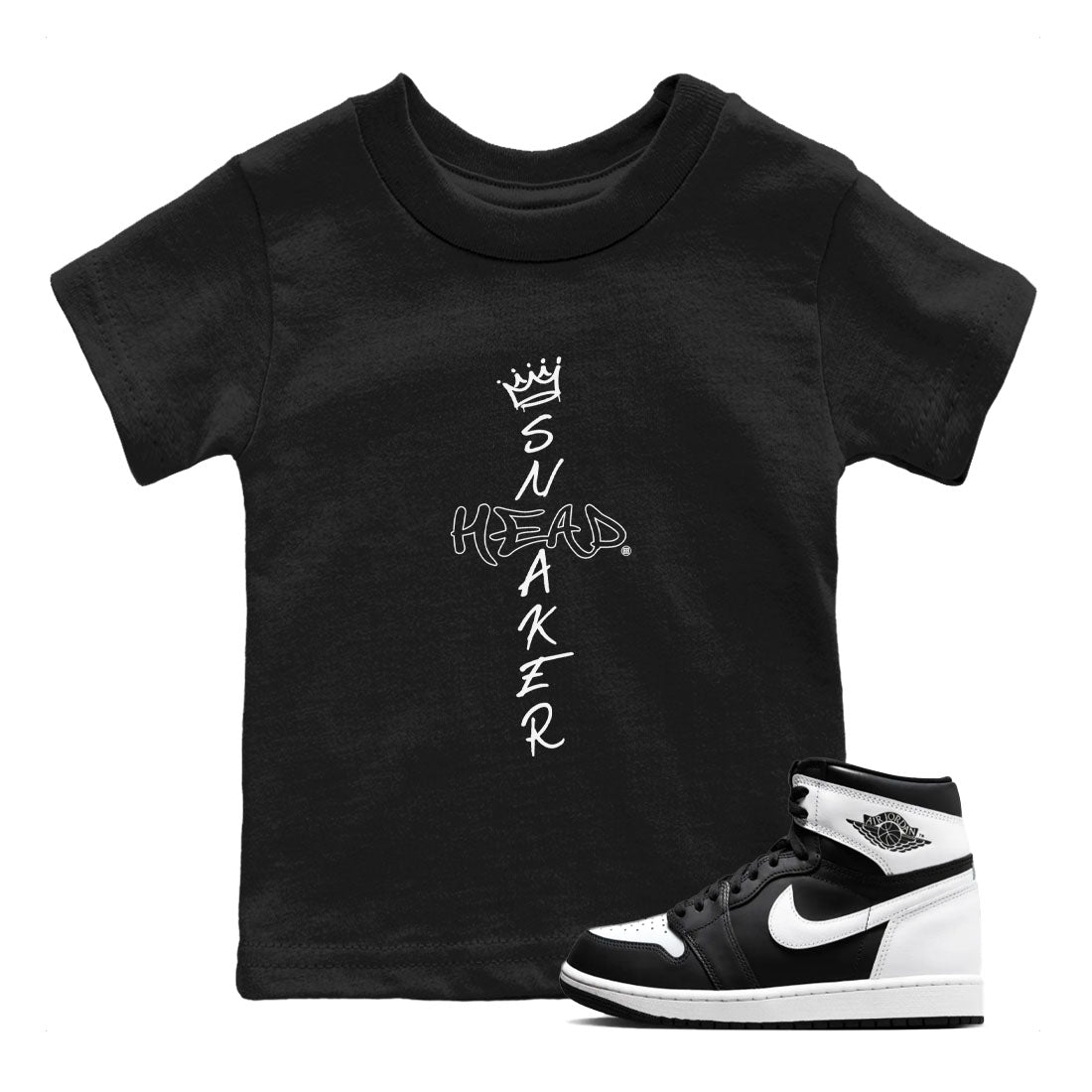 Cross snkmatch snkmatch Tees Kids - Air Jordan 1 Black White