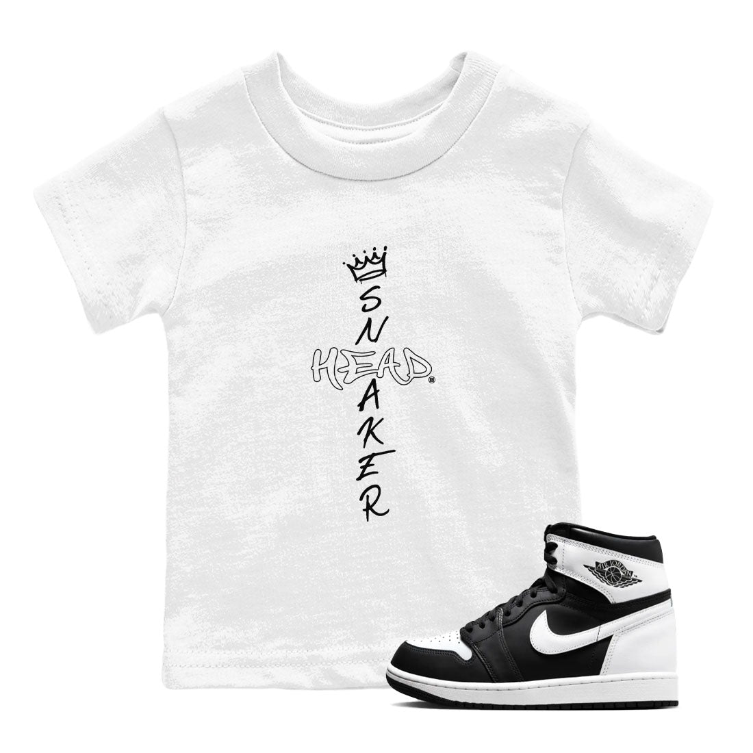 Cross snkmatch snkmatch Tees Kids - Air Jordan 1 Black White