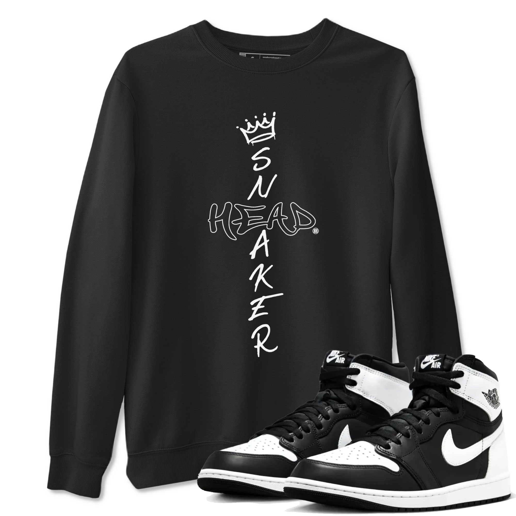 Cross snkmatch snkmatch Tees - Air Jordan 1 Black White