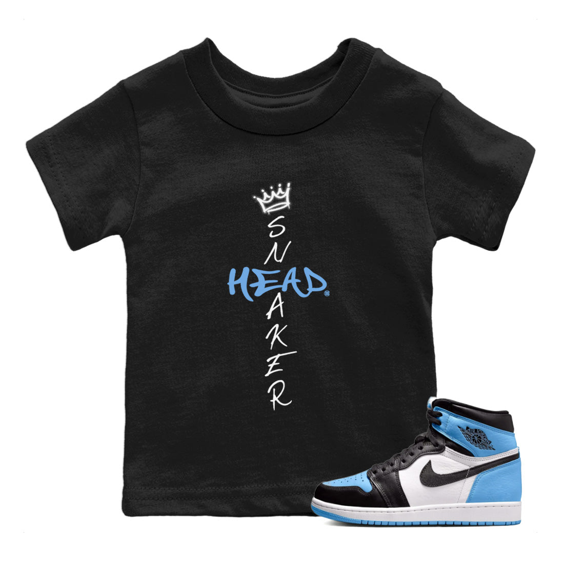 Cross snkmatch Kids Tops - Air Jordan 1 UNC Toe