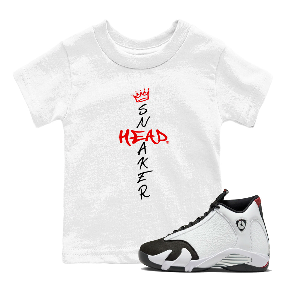 Cross snkmatch snkmatch Tees Kids - Air Jordan 14 Black Toe