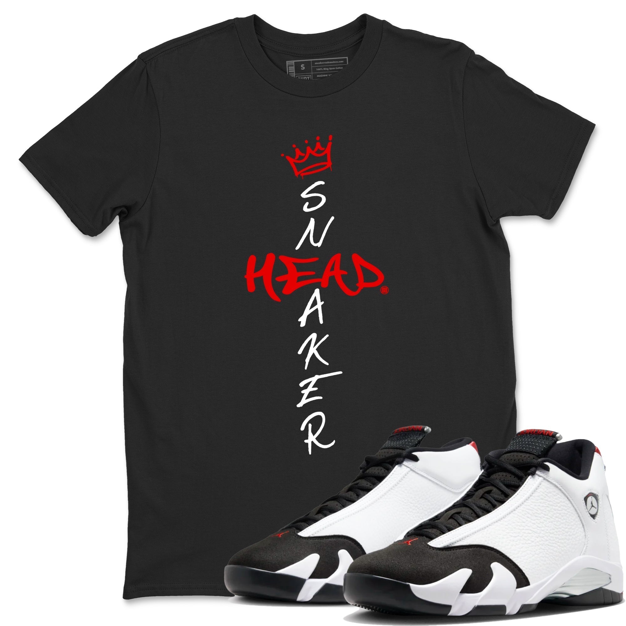Cross snkmatch snkmatch Tees - Air Jordan 14 Black Toe