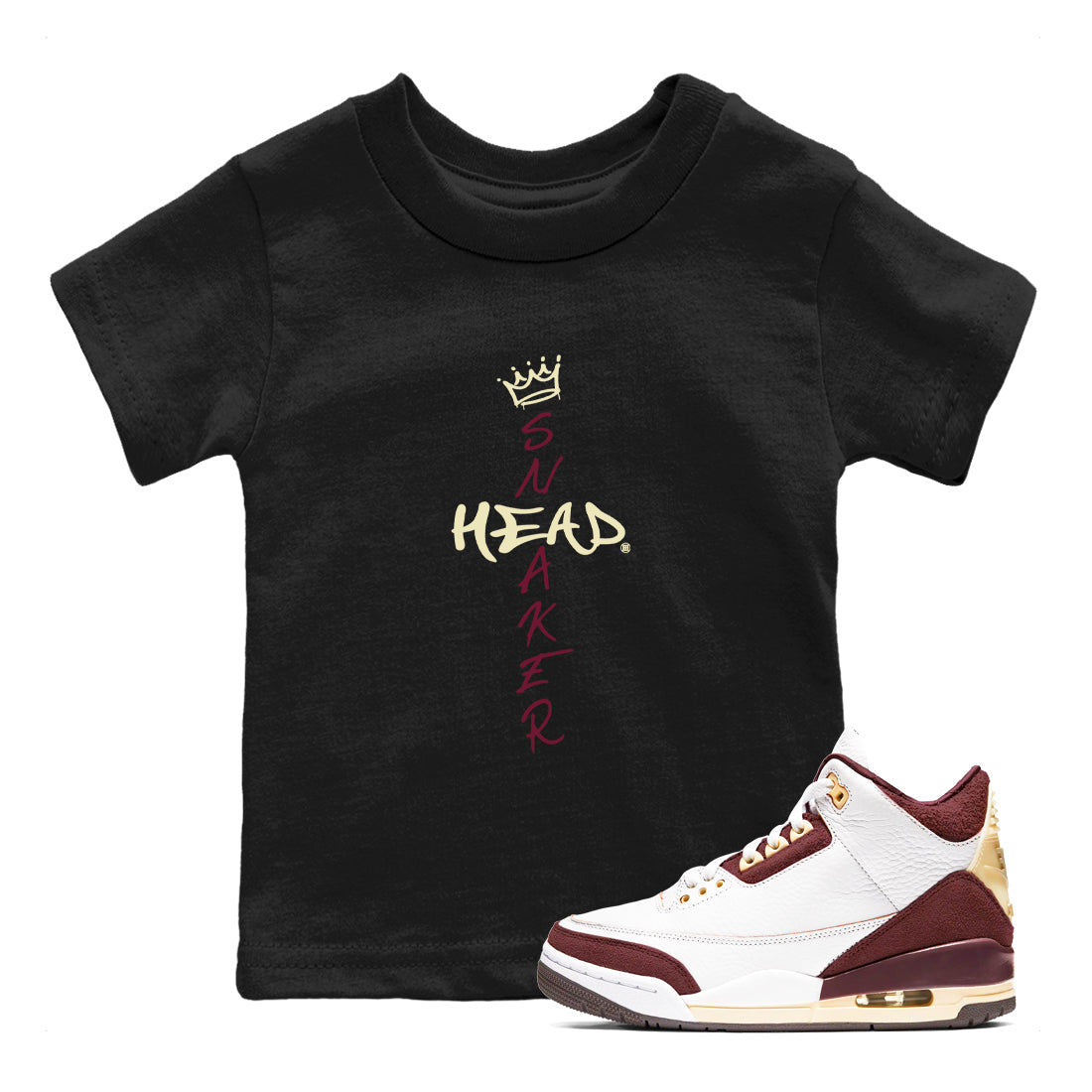 Cross snkmatch snkmatch Tees Kids - Air Jordan 3 A Ma Maniere x Burgundy Crush